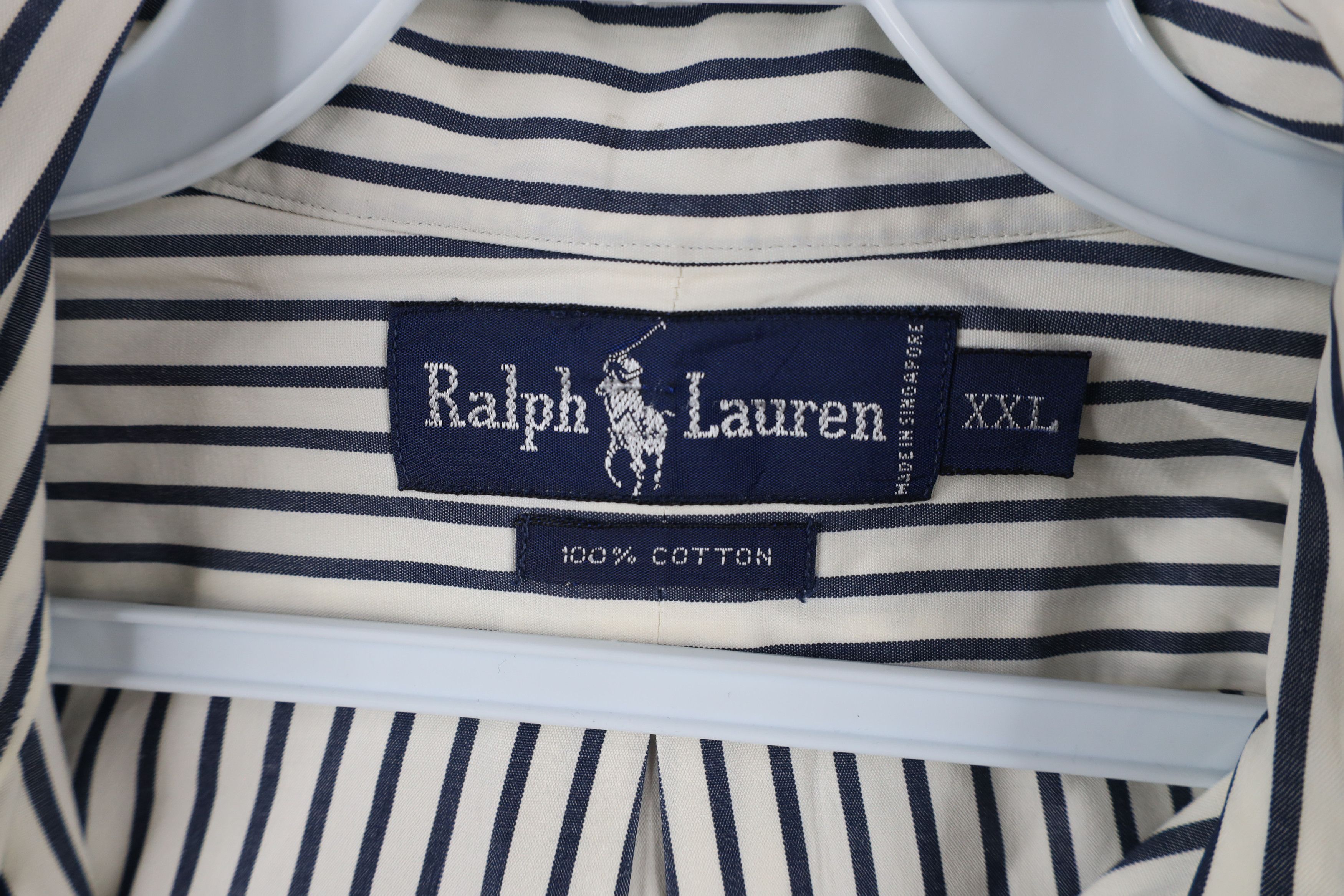 Ralph Lauren × Vintage Vintage 90s Ralph Lauren Collared Button Down Shirt Cotton Size US XXL / EU 58 / 5 - 7 Thumbnail