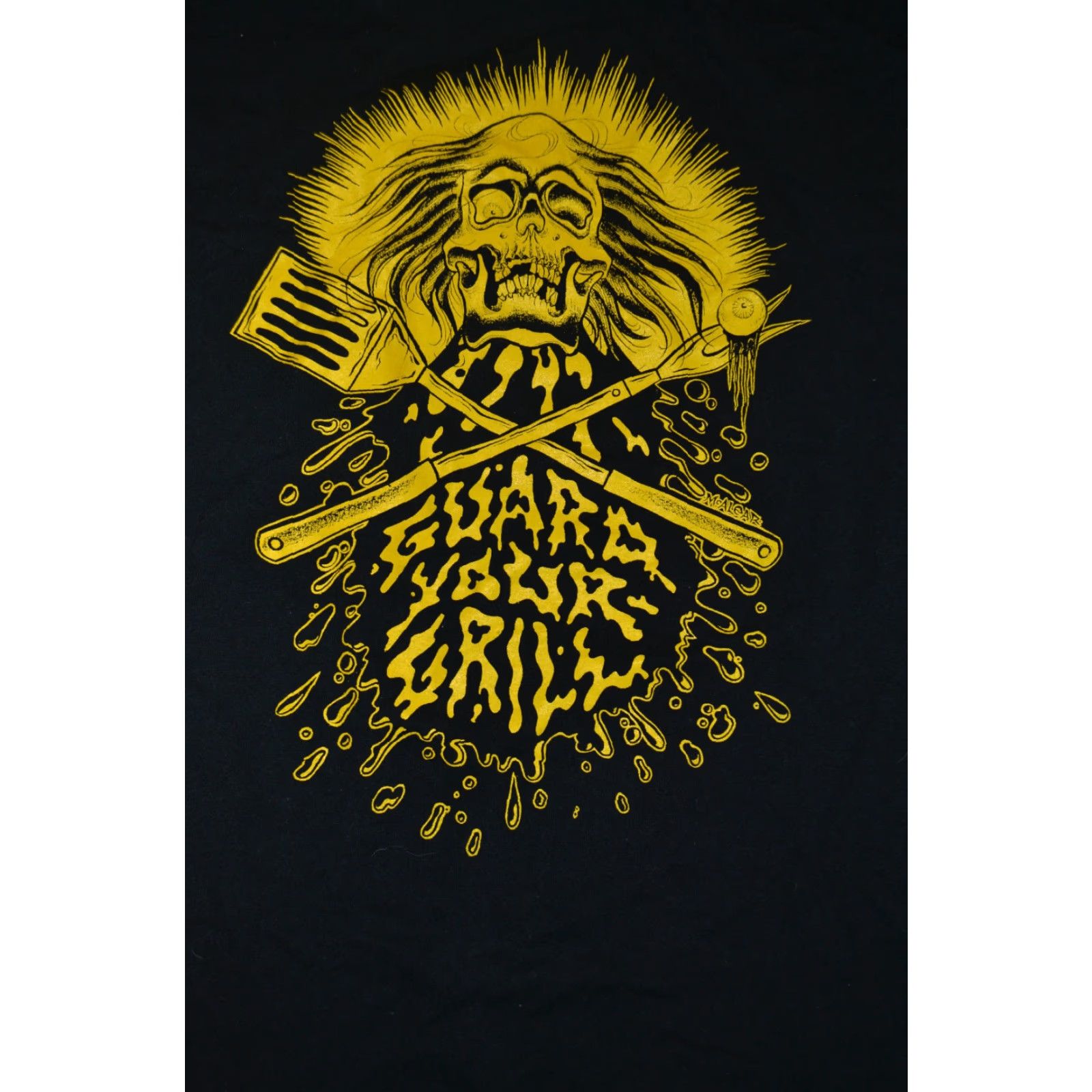 Fruit Of The Loom VINTAGE Fruit of the Loom Guard Your Grill T Shirt Black XL Mens Graphic Tee 100% Cotton Size US XL / EU 56 / 4 - 3 Thumbnail