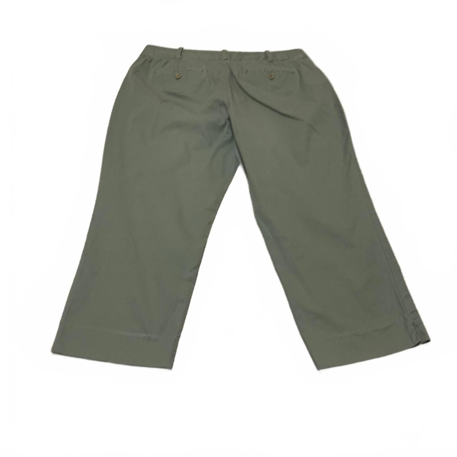 Other Talbots Women's Petites 10P Olive Green Cropped Pants Size 32" / US 10 / IT 46 - 2 Thumbnail