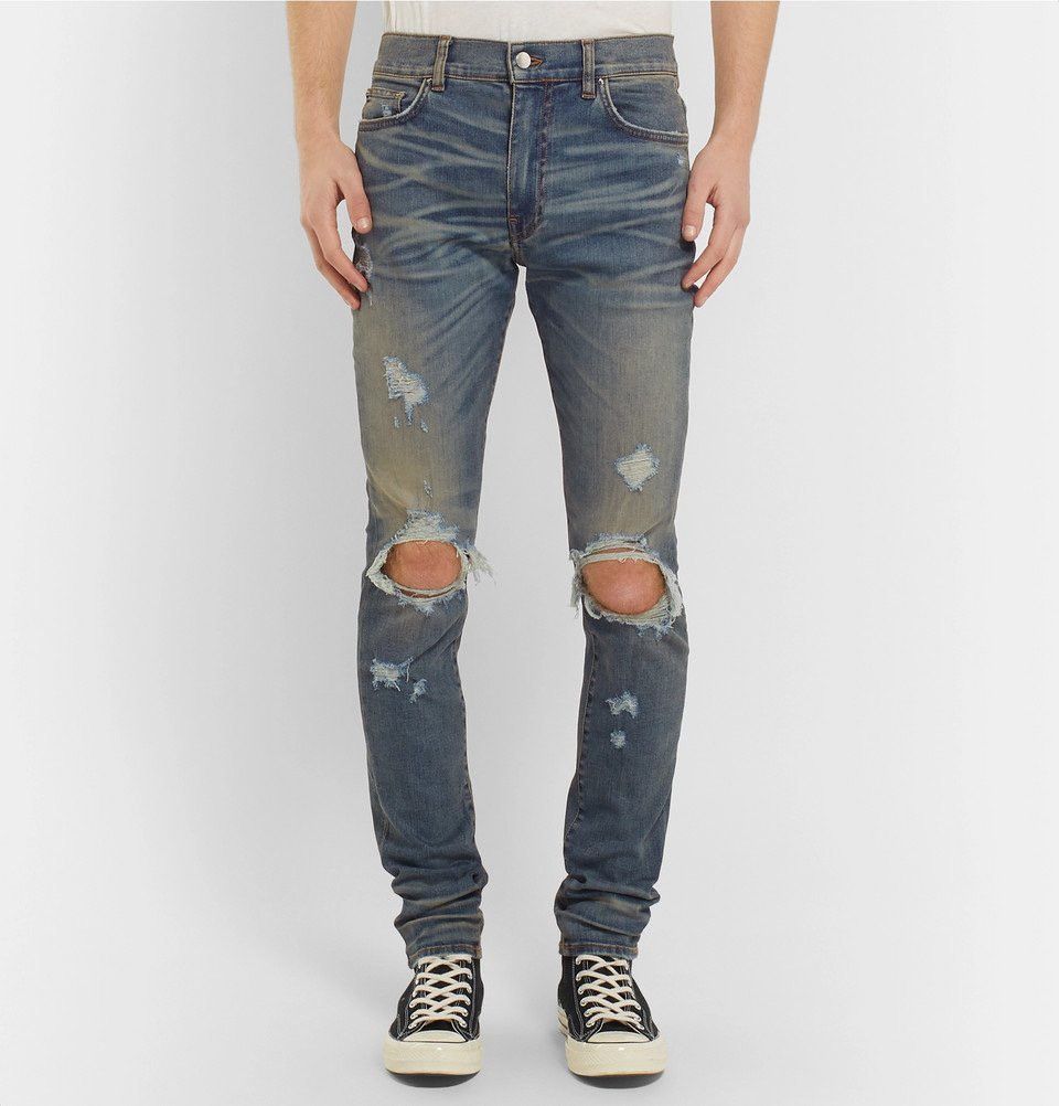 Amiri AMIRI Distressed Skinny Jeans - Mens US 29 Size US 29 - 13 Thumbnail