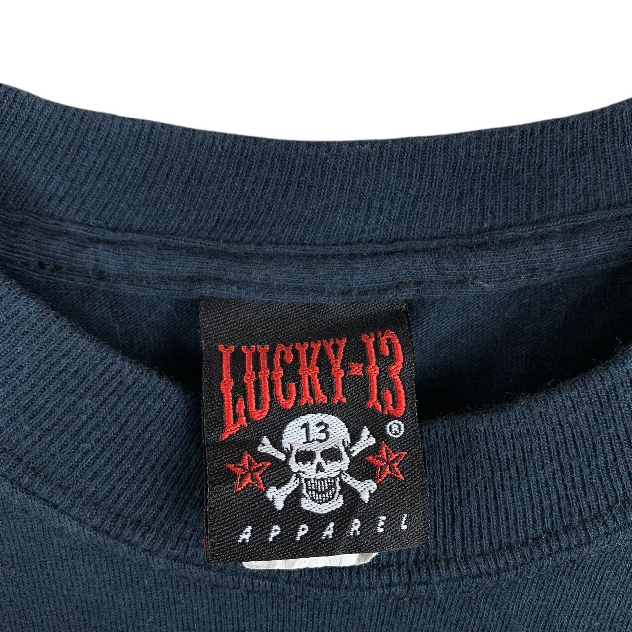 Other Vintage Lucky 13 Black Skull Biker Rockabilly Tee Size US S / EU 44-46 / 1 - 4 Thumbnail