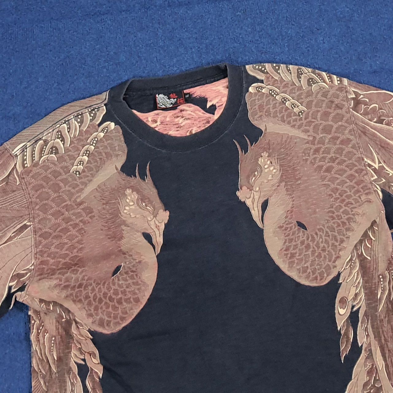 Japanese Brand Vintage Ryuzakura Japan Phoenix Sukajan Style Tshirt C276N25 Size US L / EU 52-54 / 3 - 2 Thumbnail
