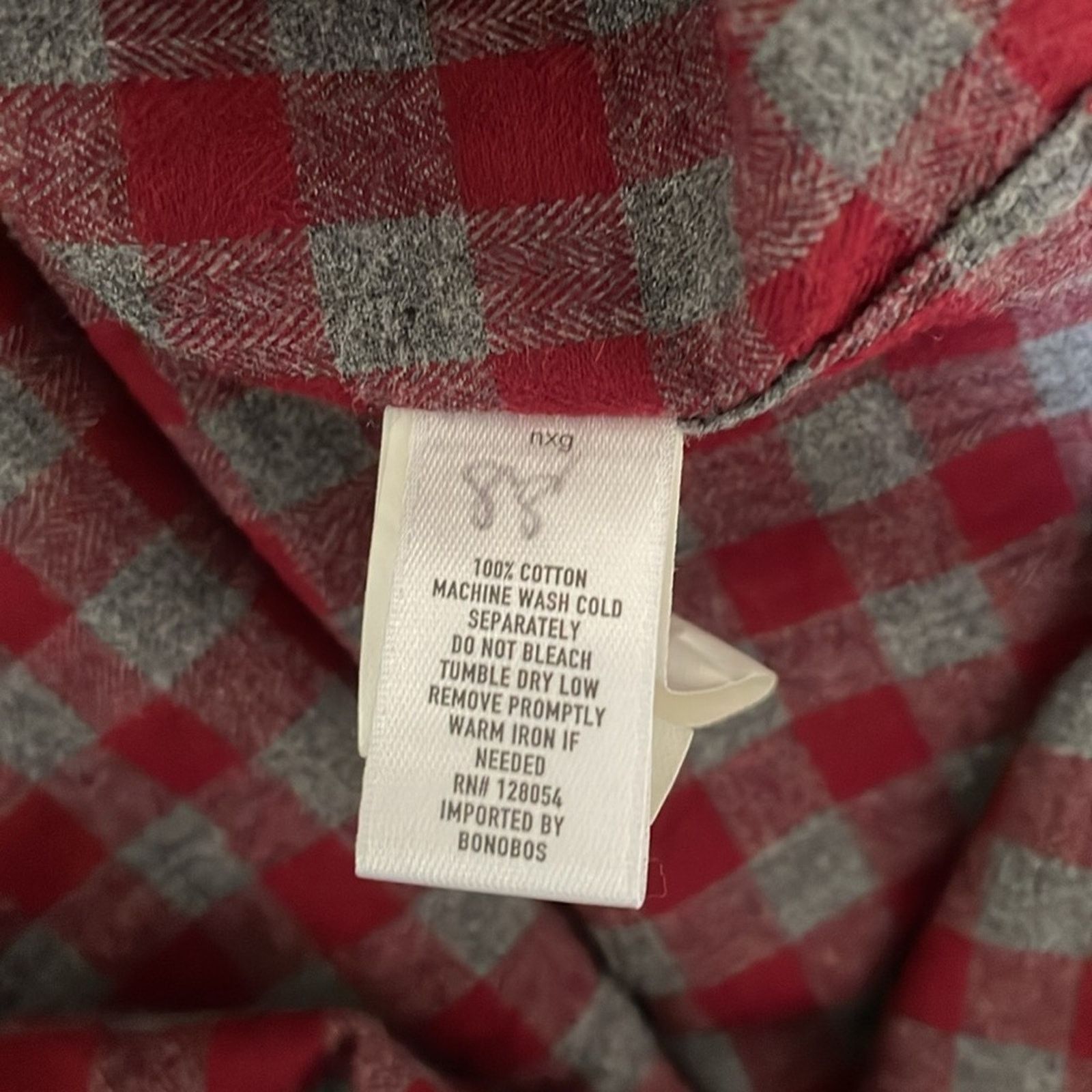 Bonobos Bonobos Slim Fit Plaid Flannel Long Sleeve Shirt Red Gray S Size US S / EU 44-46 / 1 - 4 Thumbnail