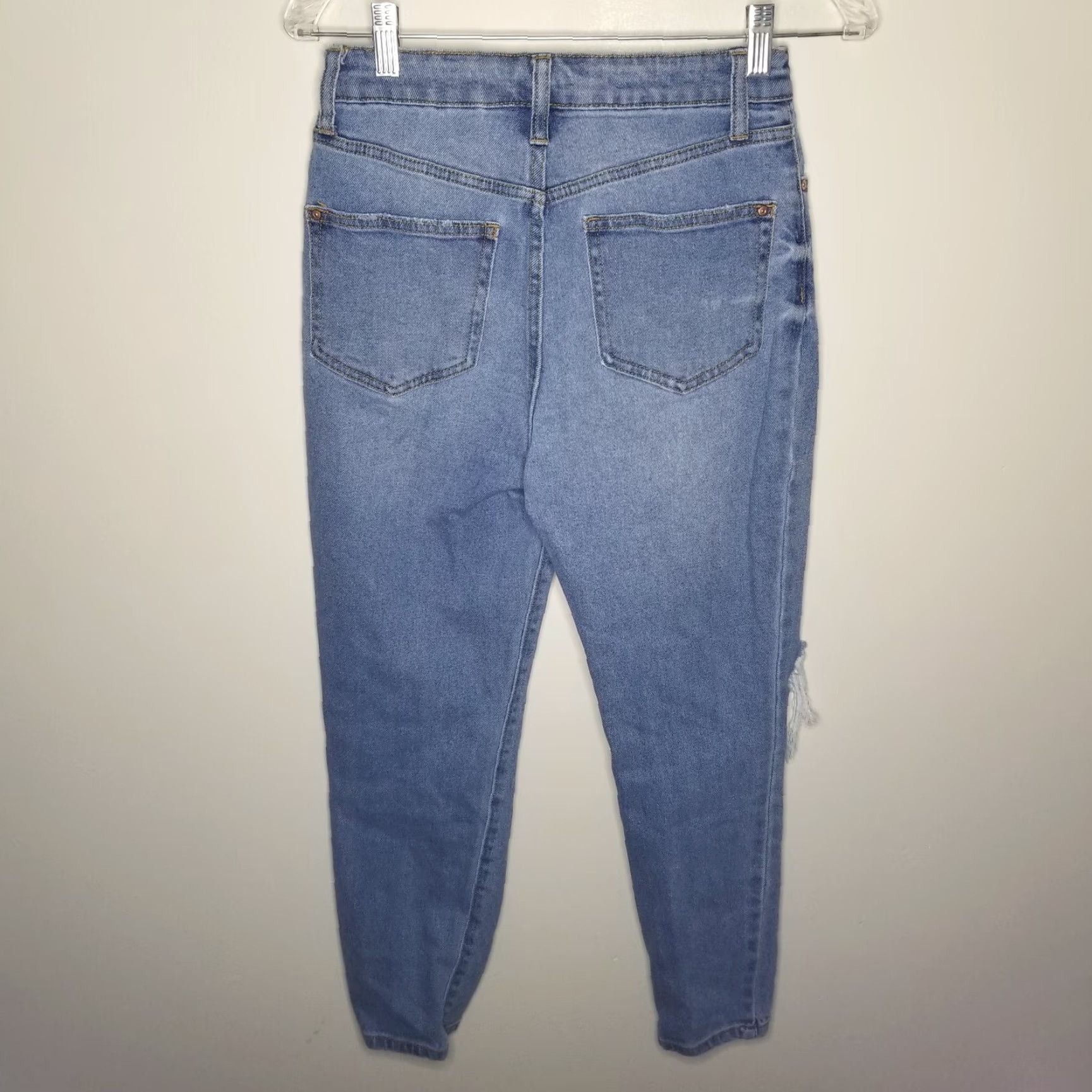 Vintage No Boundaries Jeans Women Skinny High Rise Ripped Blue Size 5 26" Waist 27" Inseam Size 27" / US 4 / IT 40 - 4 Thumbnail