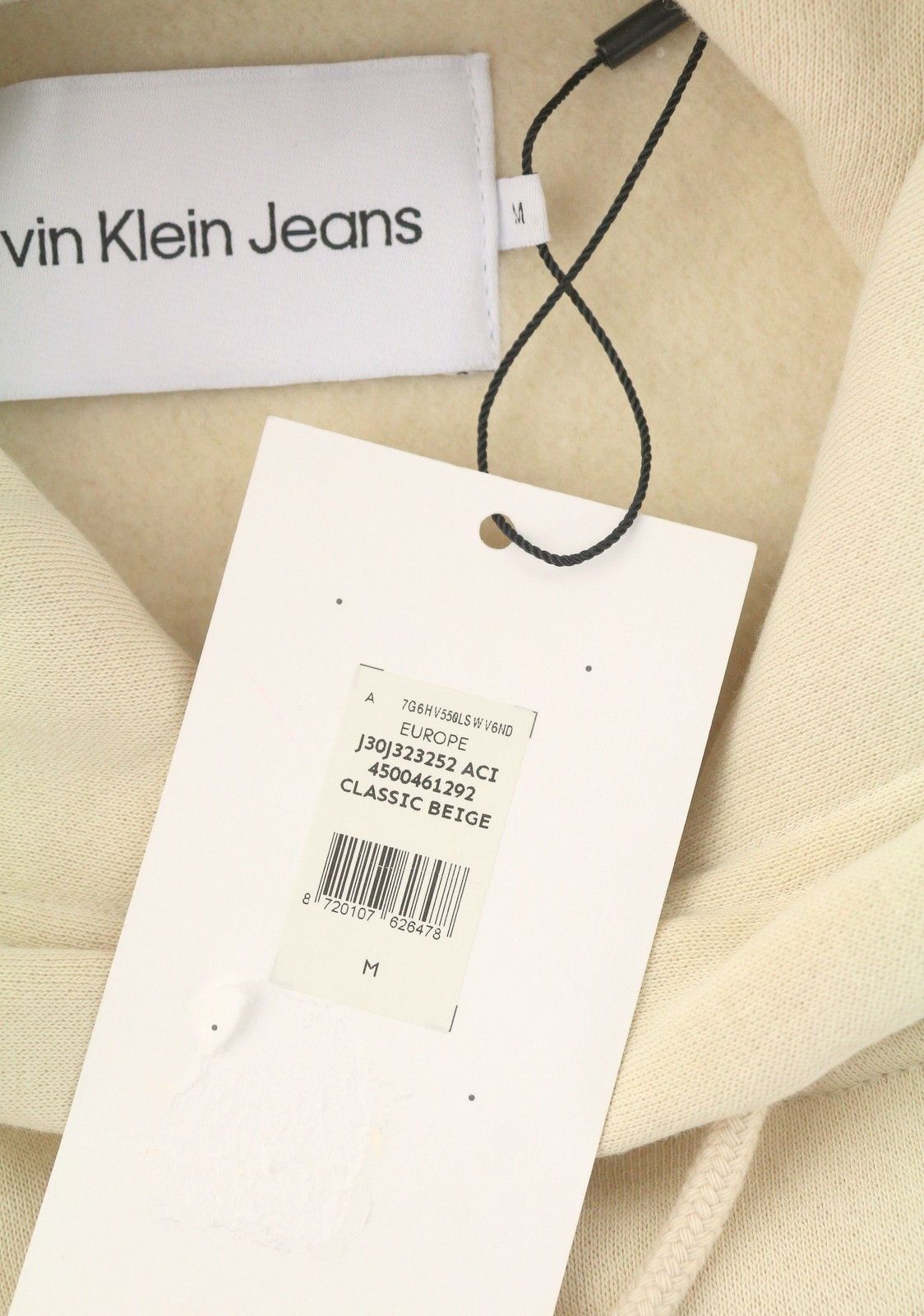 Calvin Klein M Classic Beige Logo Pullover Hoodie 87443 Size US M / EU 48-50 / 2 - 7 Thumbnail