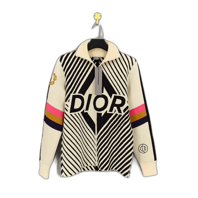 Dior Dior men's zip knit sweater white Size US M / EU 48-50 / 2 - 1 Thumbnail