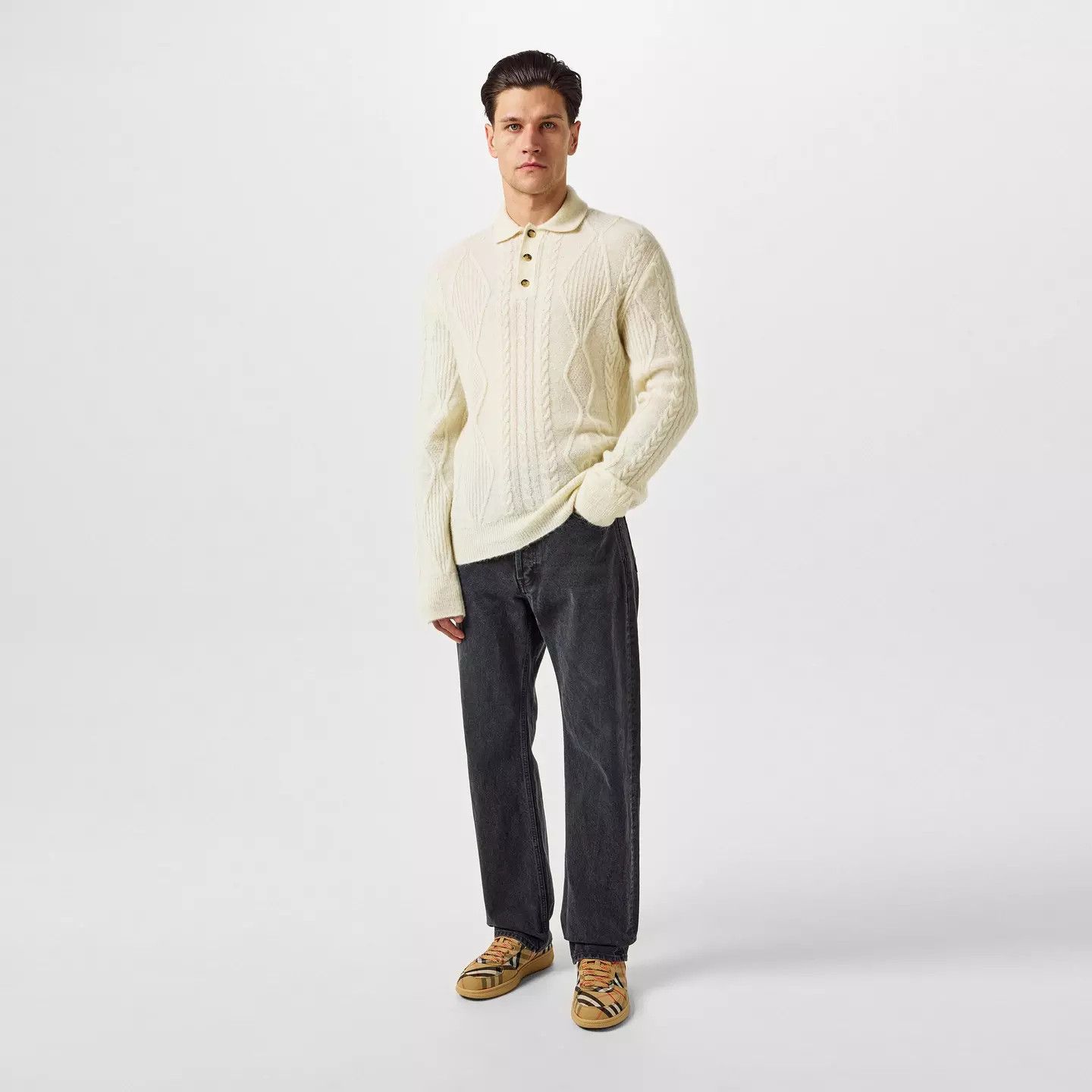 Burberry o1g2r1mq0426 Short Sleeve Polo Shirt in Beige Size US M / EU 48-50 / 2 - 5 Thumbnail