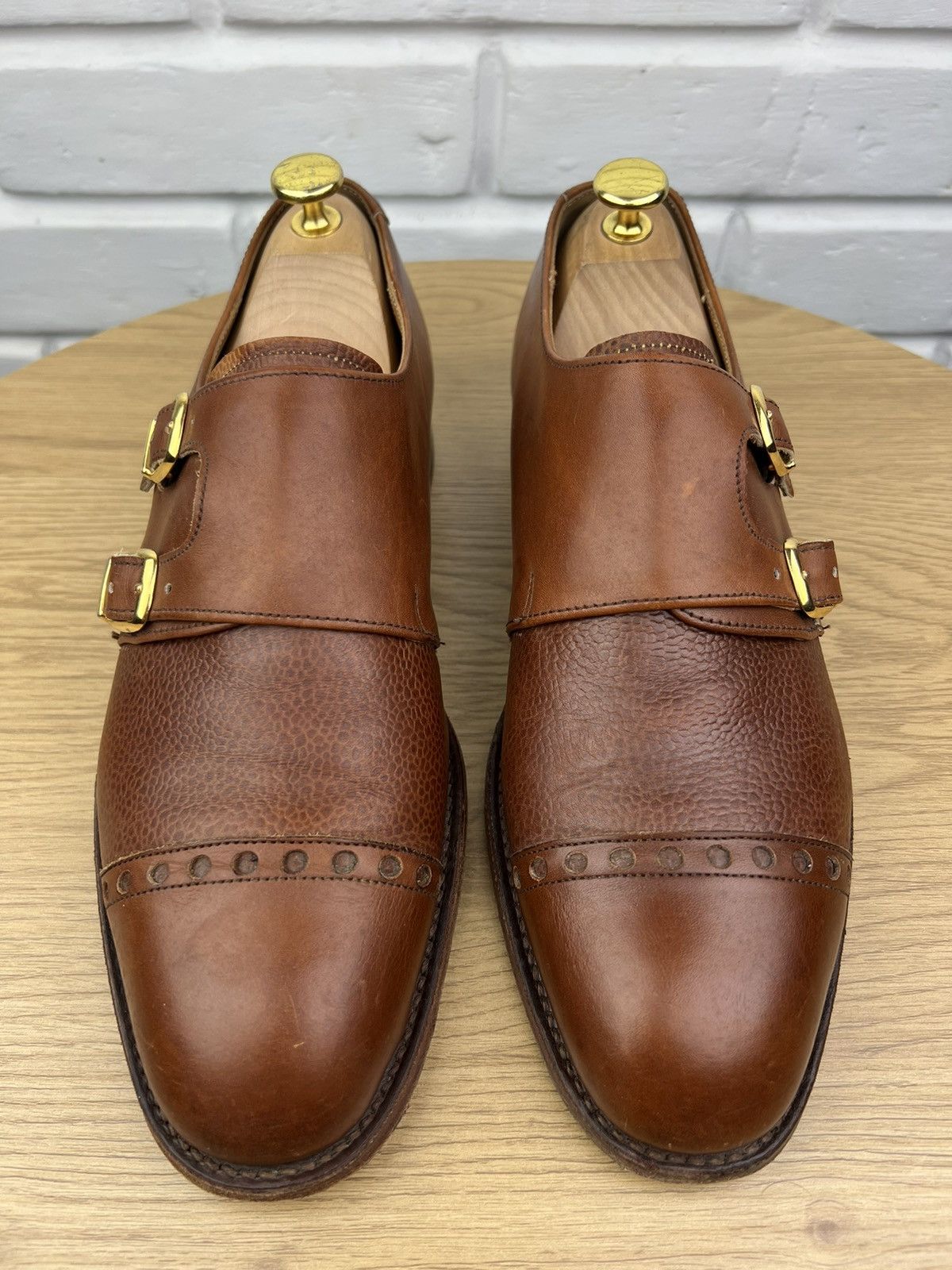 Cheaney CHEANEY Shoes Leather Monk Double Strap Brown Men’s Size US 9.5 / EU 42-43 - 6 Thumbnail