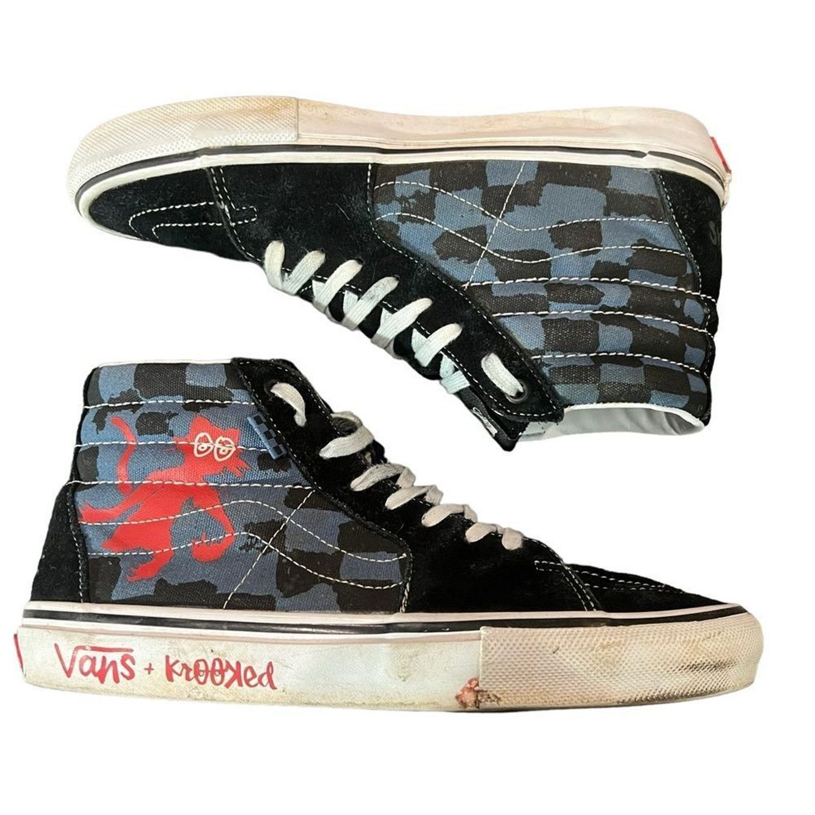 Vans Vans x Krooked Skate Sk8-Hi Camo High Top Skate Shoes Size US 10 / EU 43 - 2 Thumbnail