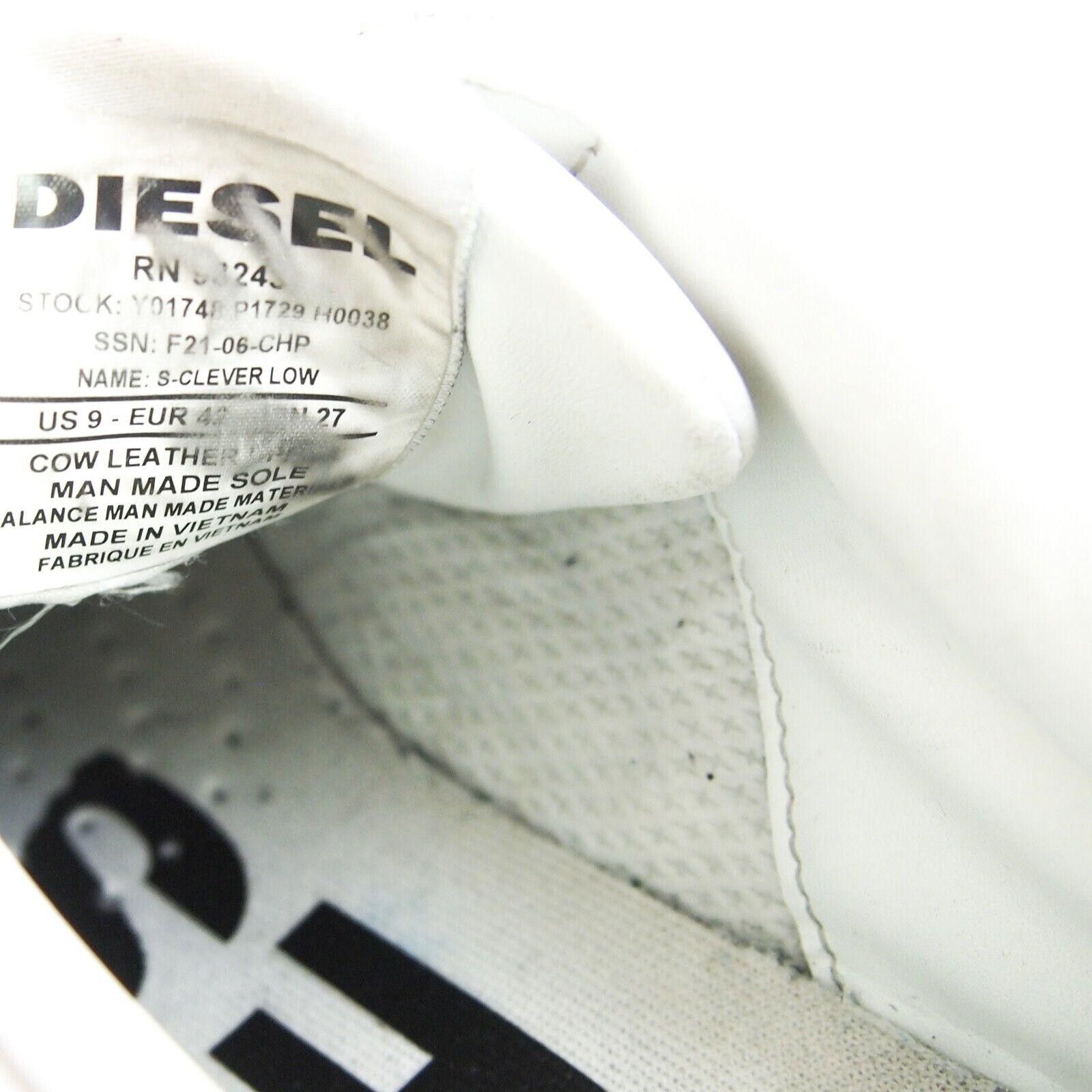 Diesel Diesel Low Top Sneakers White Leather Mens US 9 EU 42 Size US 9 / EU 42 - 9 Thumbnail