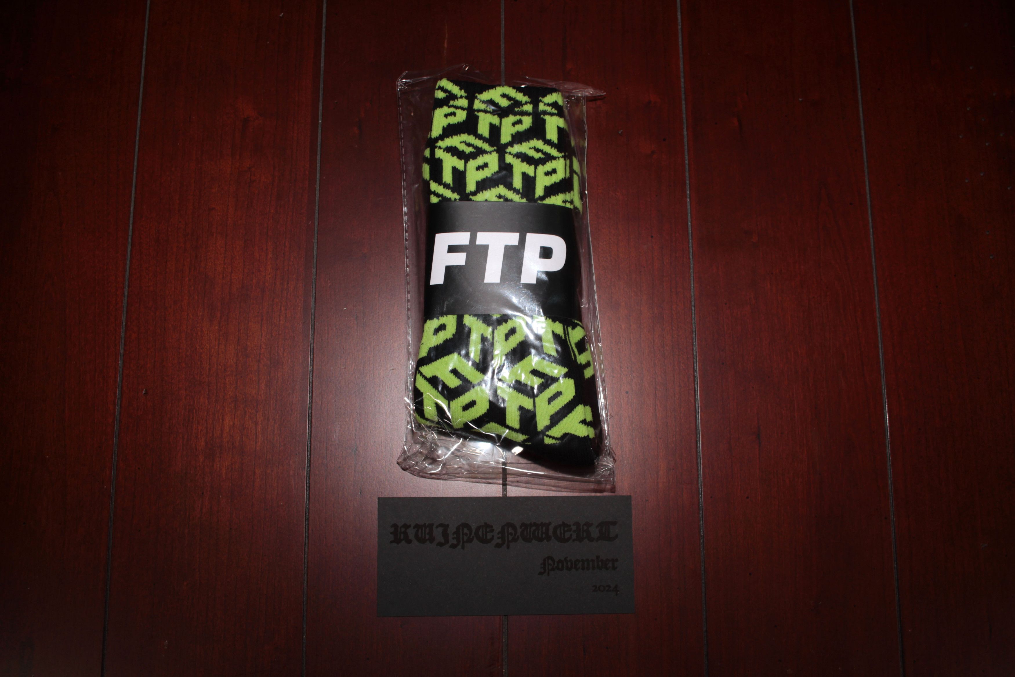 Fuck The Population FTP Dimension Logo Socks (Acid Lime / Black) Size ONE SIZE - 6 Thumbnail