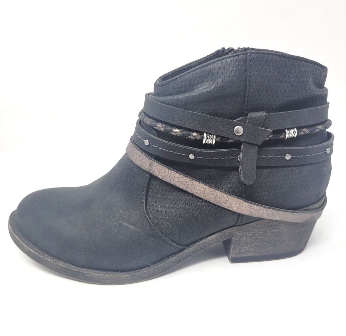 Other SO Women Ankle Booties Block Heel Braided Strap Sz 6.5 Size US 6.5 / IT 36.5 - 4 Thumbnail