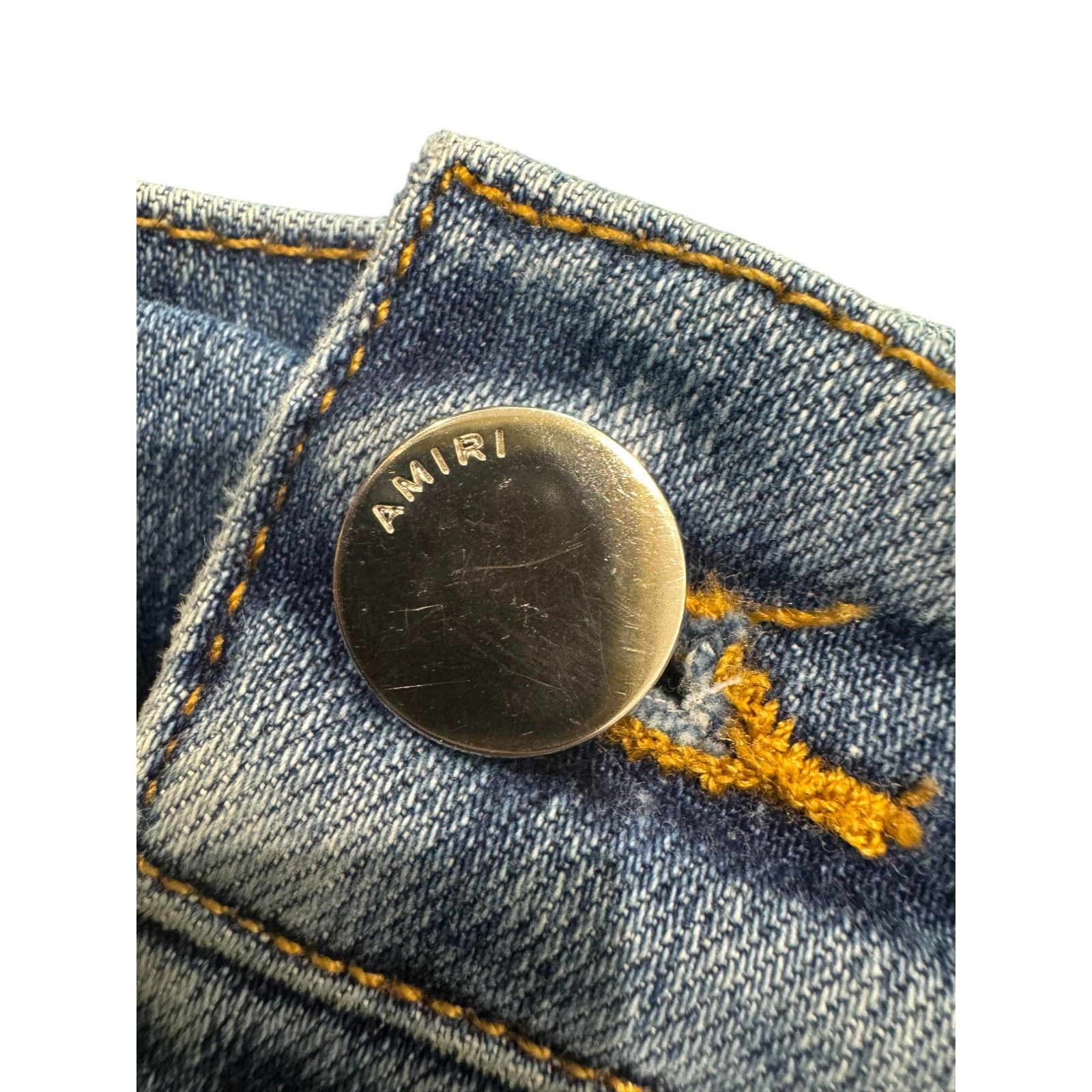 Amiri Amiri Knee Rip Light Wash Jeans Size US 30 / EU 46 - 6 Thumbnail