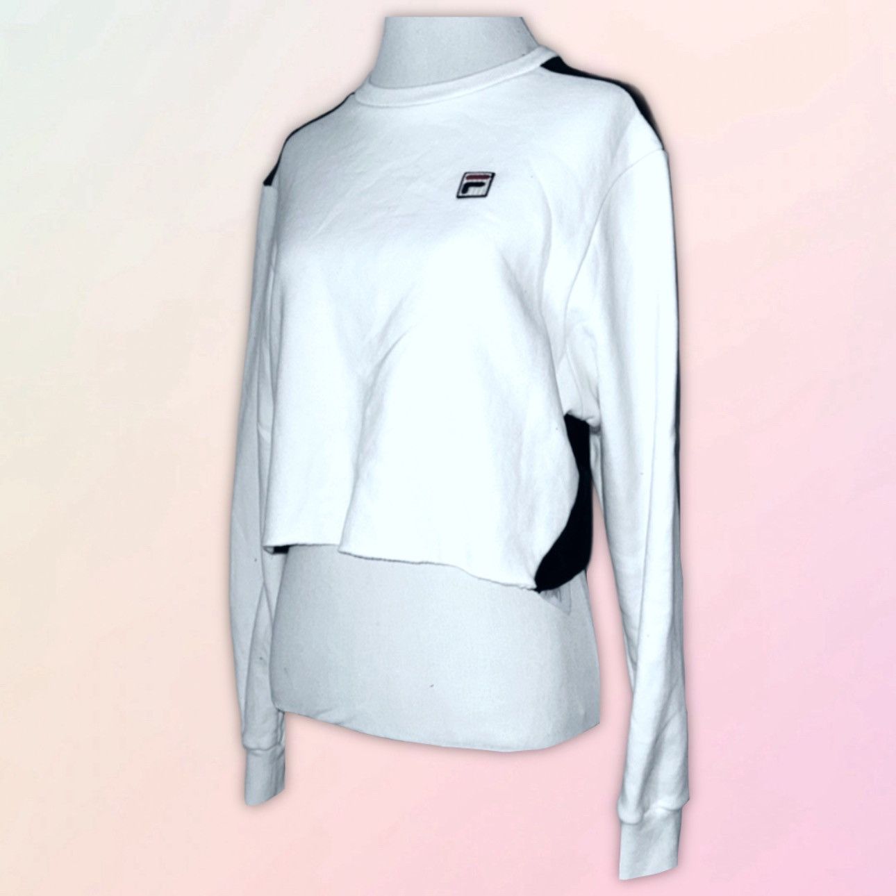 Fila FILA, Two Tone, Velvet Back, Cropped Sweatshirt Size M / US 6-8 / IT 42-44 - 1 Thumbnail