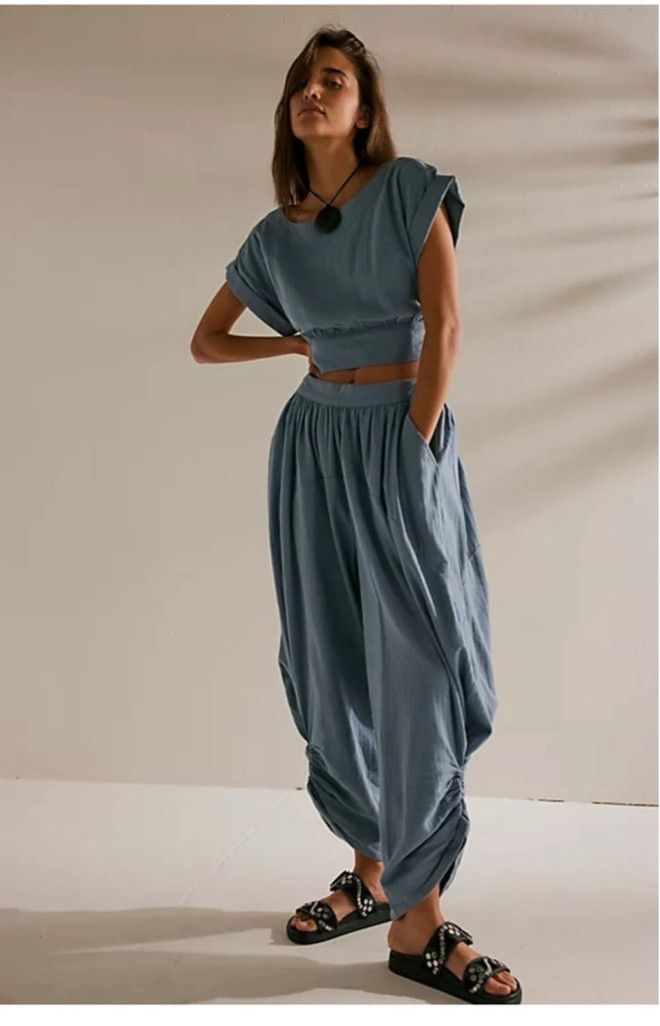 Free People Free People Feeling Free 2pc Set Grey XS oversized NWOT Size 24" / US 00 / IT 34 - 1 Thumbnail