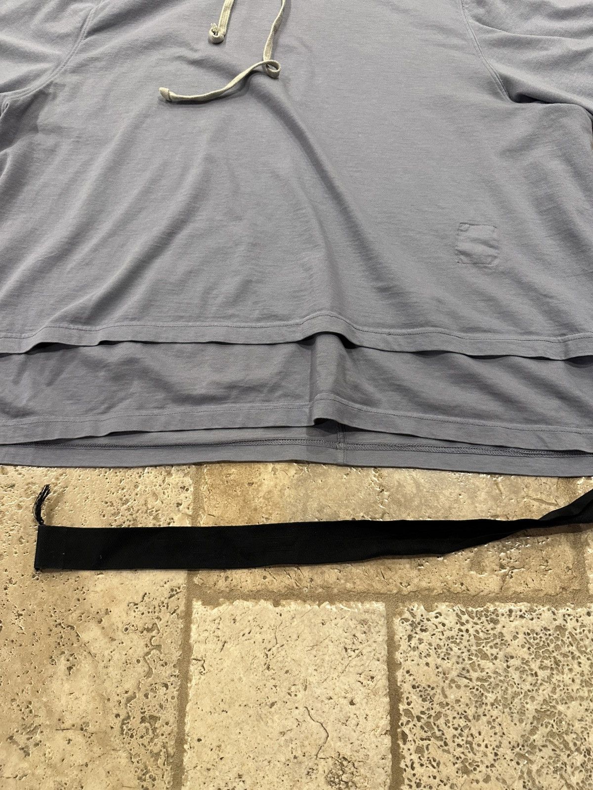 Rick Owens Rick Owens DRKSHDW Stone/Blue Purple Layered Hustler Hoodie Size US L / EU 52-54 / 3 - 6 Thumbnail