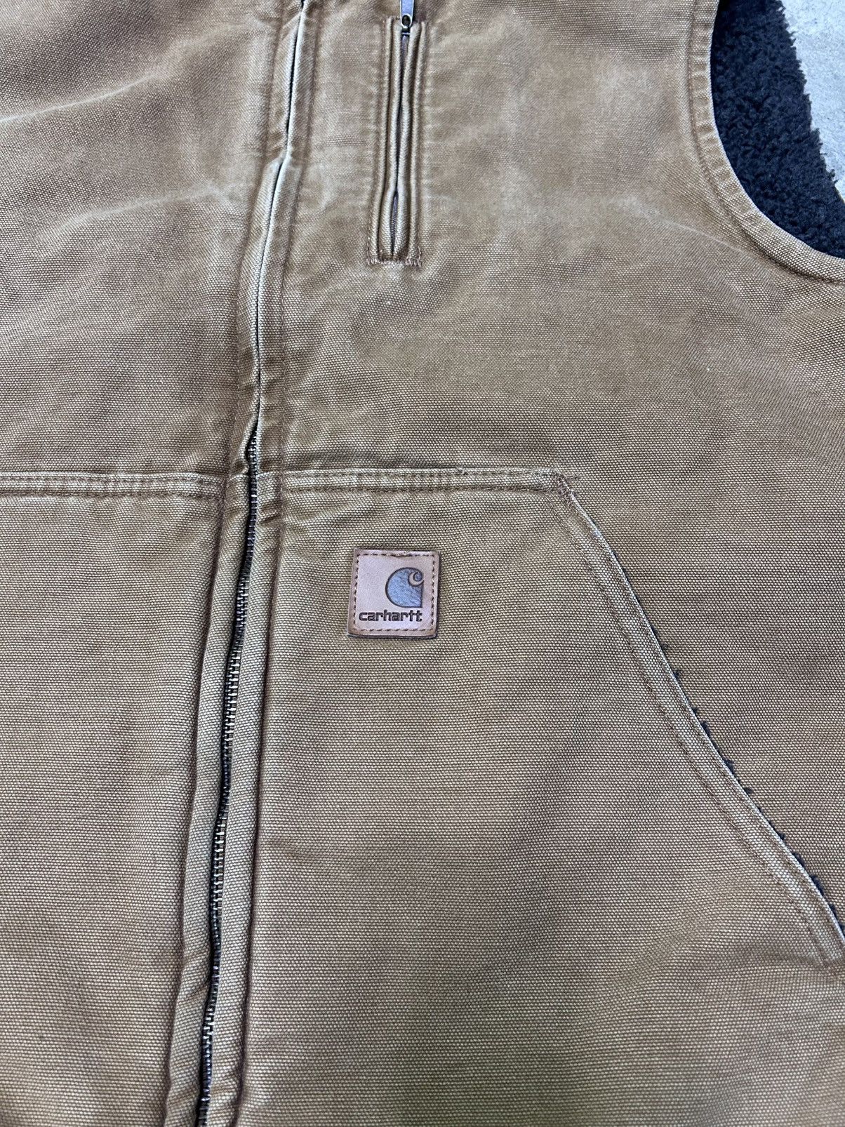 Carhartt Vintage Carhartt Tan Workwear Fleece-Lined Vest Size US L / EU 52-54 / 3 - 4 Thumbnail