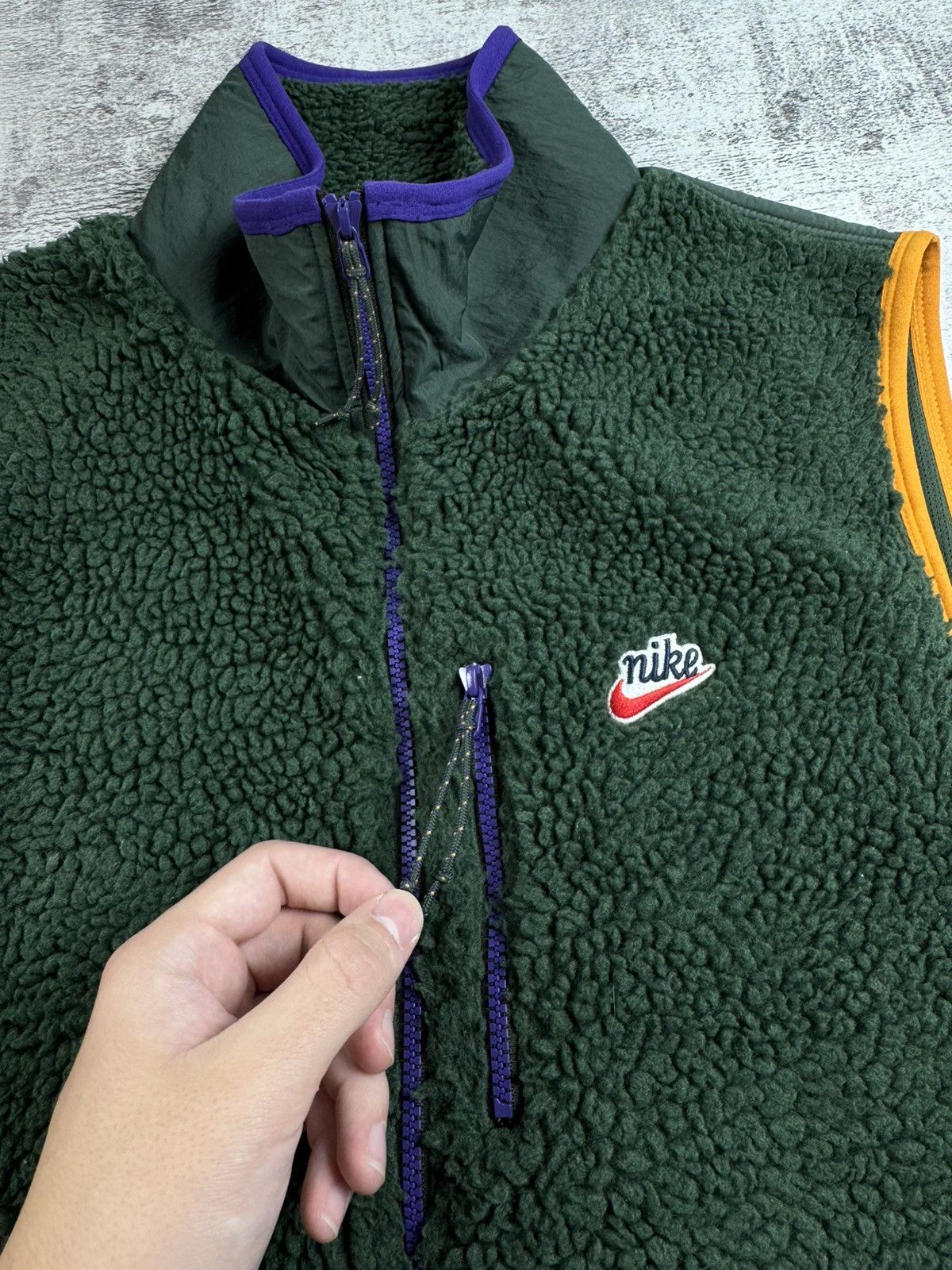 Nike Nike Green Sherpa Vest Zip Sportswear Fleece Y2K Polar Men’s M Size Jacket Winderbreaker Size US L / EU 52-54 / 3 - 7 Thumbnail