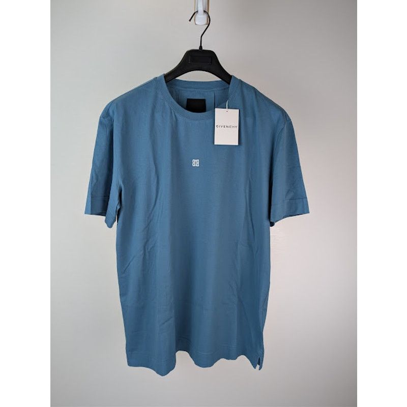 Givenchy o1rshd1 Slim Fit Embroidered Logo T-Shirt in Blue /White 3XL Size US XXL / EU 58 / 5 - 1 Thumbnail