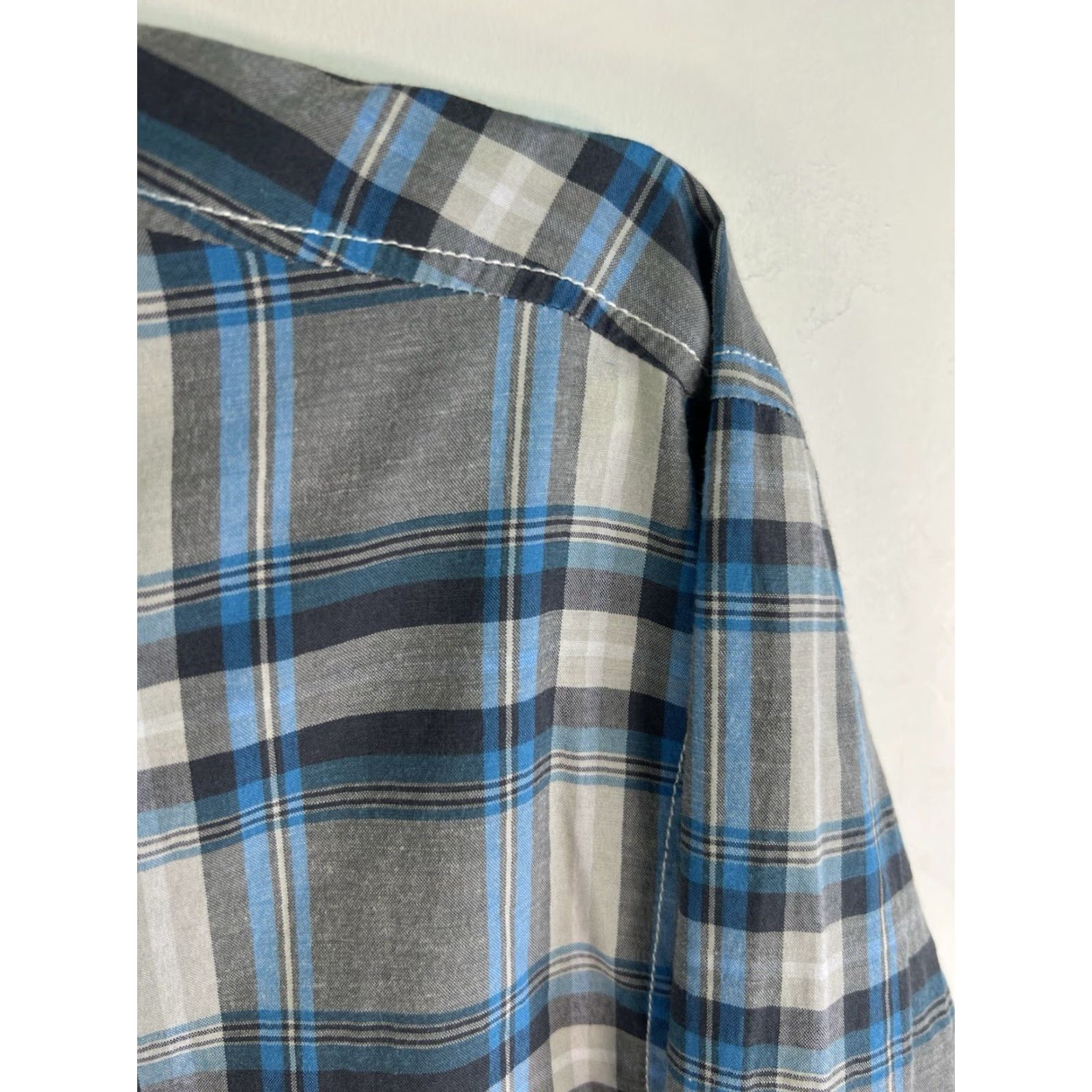 Enyce enyce Shirt Mens 6X Blue Cotton Button-Up Casual Big & Tall Classic Mens Size US XXL / EU 58 / 5 - 2 Thumbnail