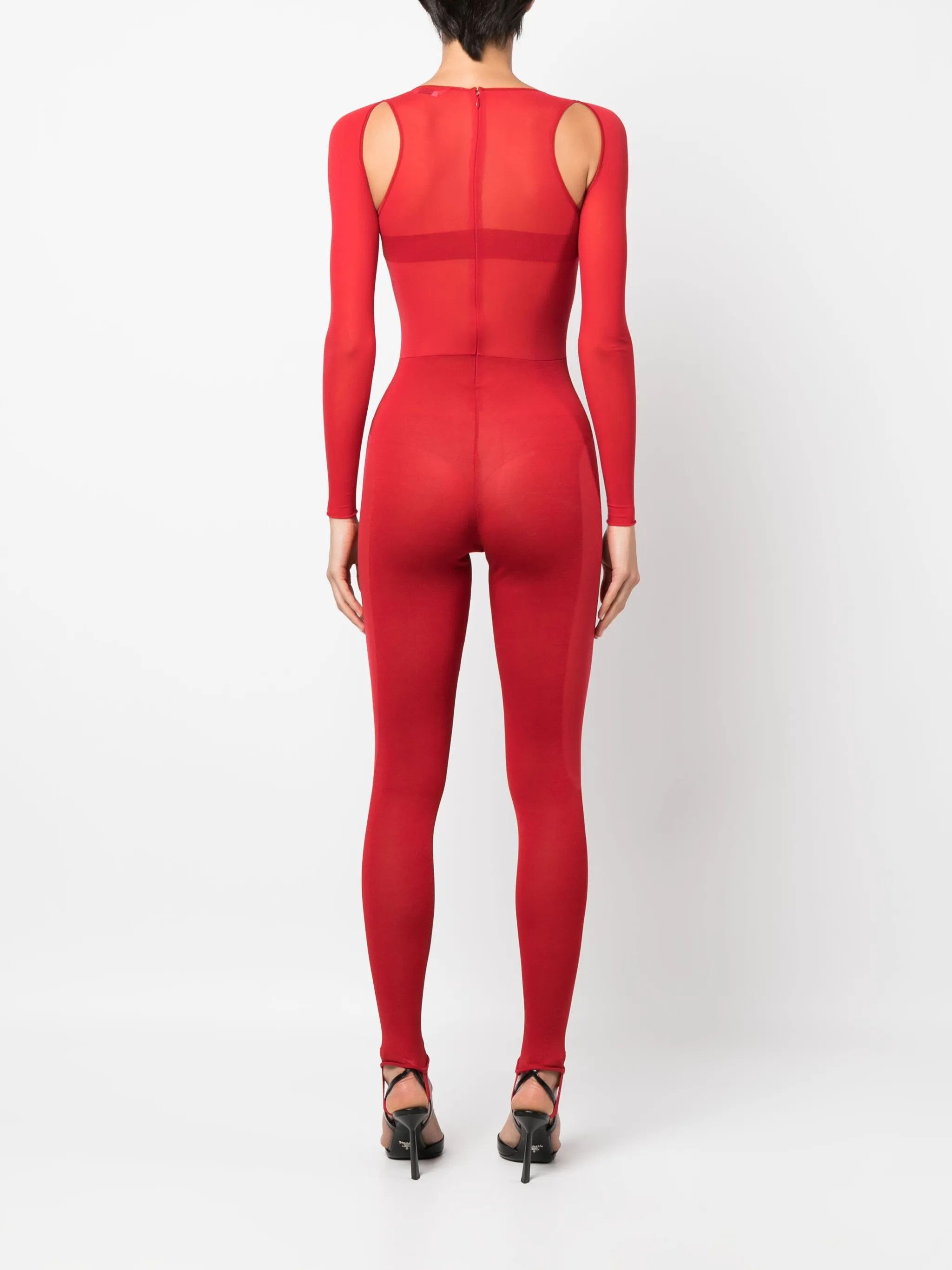 Alexander McQueen o1y0325 Jumpsuit in Red Size 28" / US 6 / IT 42 - 4 Thumbnail