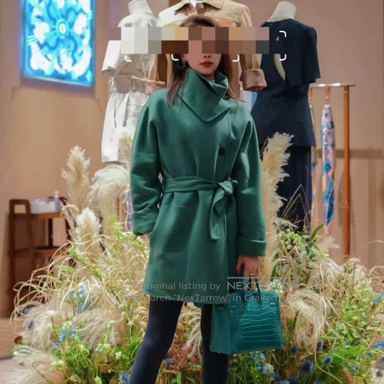 Hermes Hermes 24FW Green Cashmere Long Trench Coat Size XS / US 0-2 / IT 36-38 - 5 Thumbnail