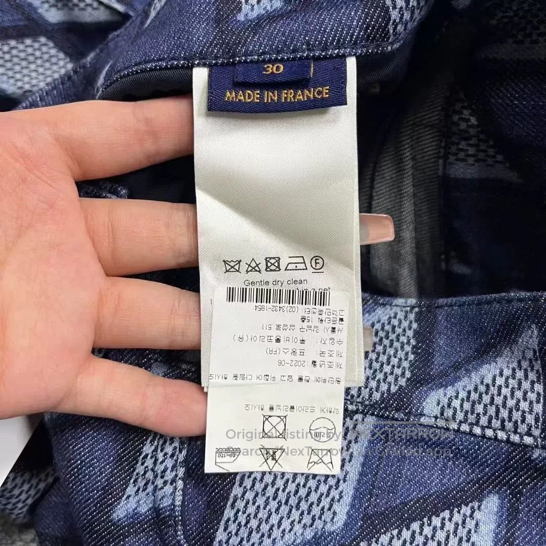 Louis Vuitton louis vuitton blue gray diamond pattern jeans. Size US 30 / EU 46 - 2 Thumbnail