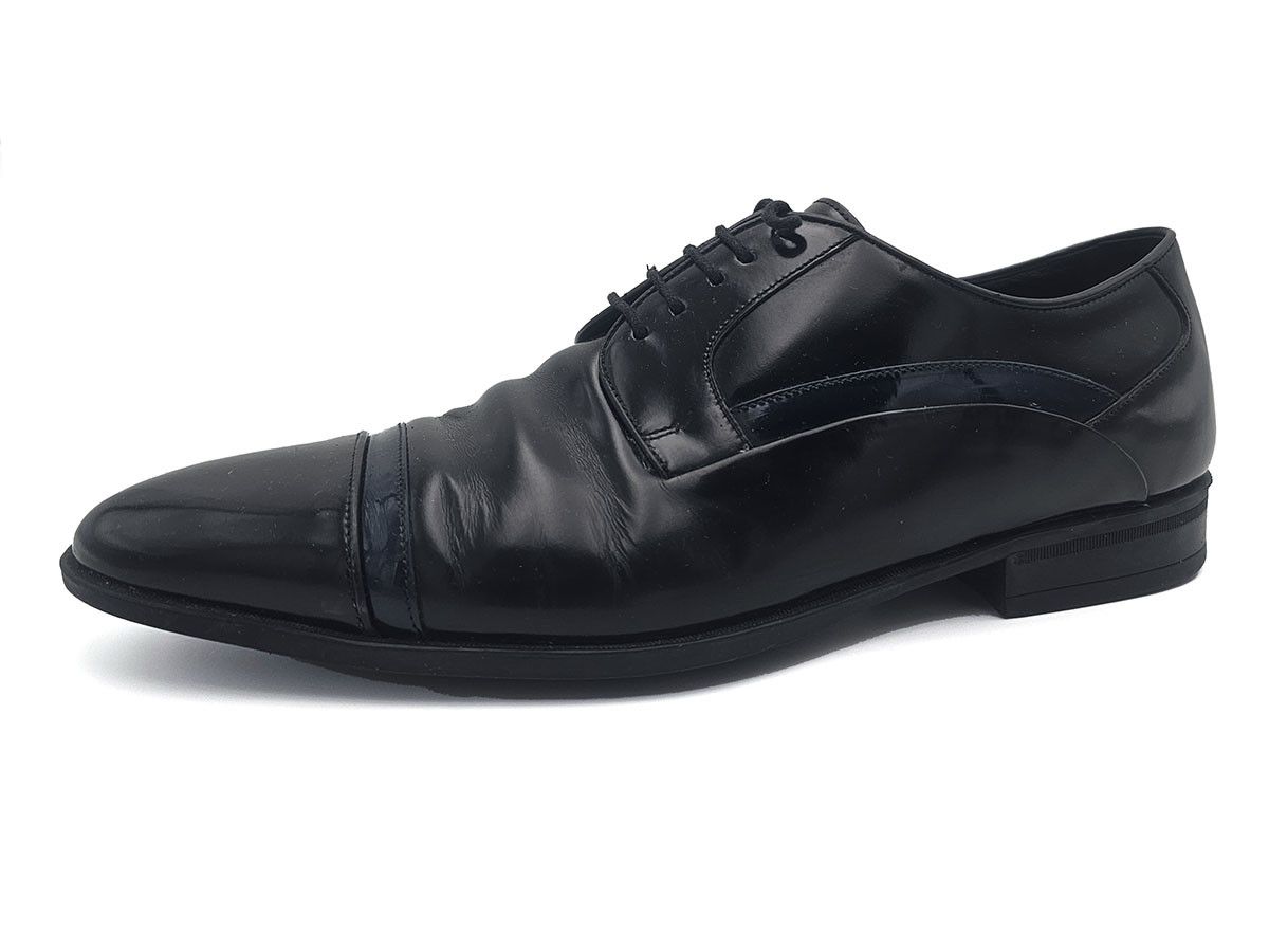 Dolce & Gabbana Dolce & Gabbana Black Leather Derby Mens Shoes US 10 EU 43 Size US 10 / EU 43 - 2 Thumbnail