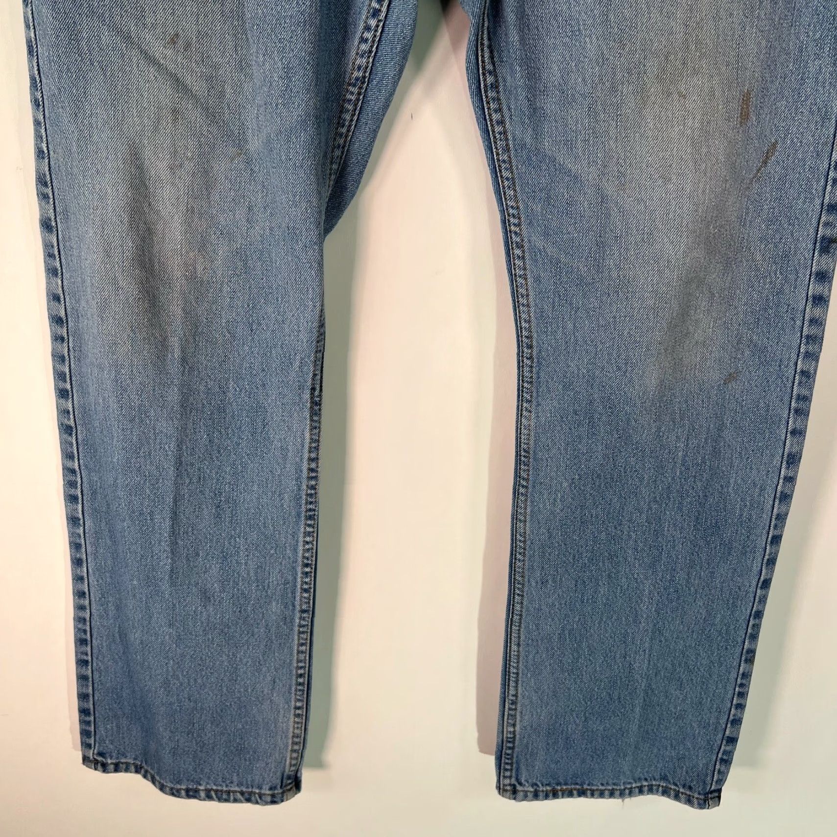 Levi's Levi's 505 Jeans Mens Straight Denim Blue 33X30 Regular 5-Pocket Zipper Button Belt Loops Belt Loops 100% Cotton Stretch Modern Daywear Size US 33 - 6 Thumbnail