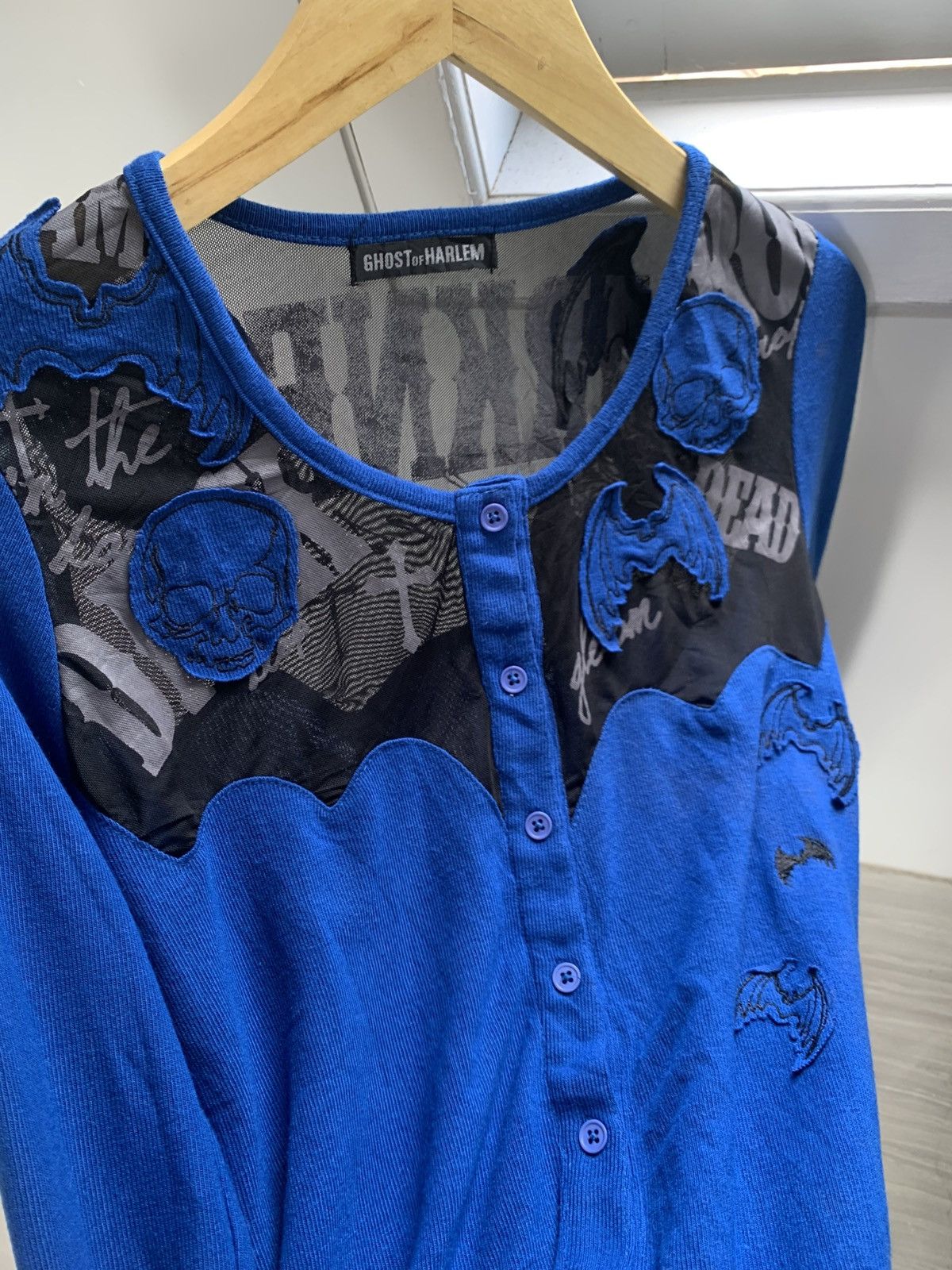 14th Addiction × Japanese Brand × Le Grande Bleu (L.G.B.) Ghotic Ghost of harlem mesh cardigan seditionaries punk Size M / US 6-8 / IT 42-44 - 4 Thumbnail