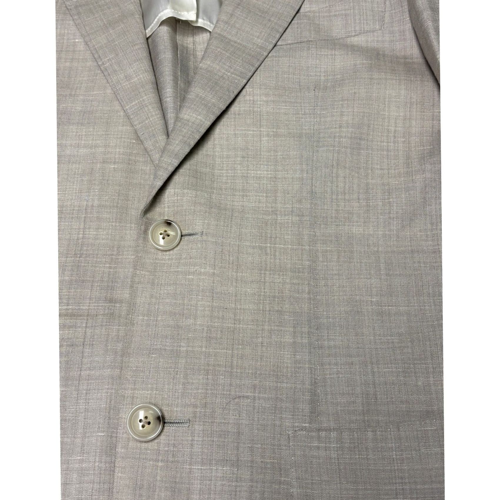 Suitsupply Suitsupply Havana Patch Blazer Light Grey Wool Silk Linen Slim Fit 34r Size 34R - 2 Thumbnail