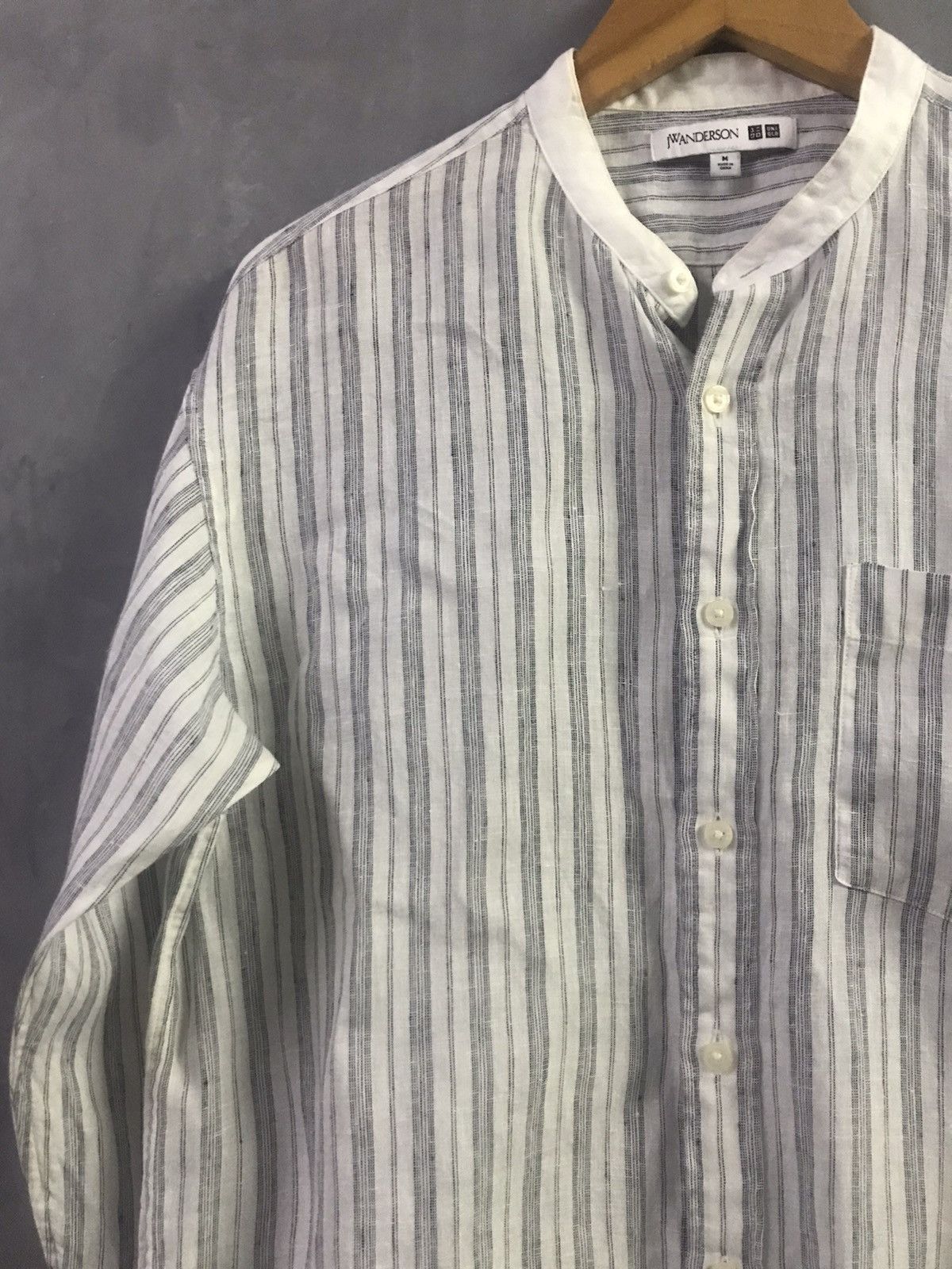 JW Anderson × Uniqlo J.W Anderson x Uniqlo Stripes Mandarin Collar Button Shirt Size US M / EU 48-50 / 2 - 4 Thumbnail