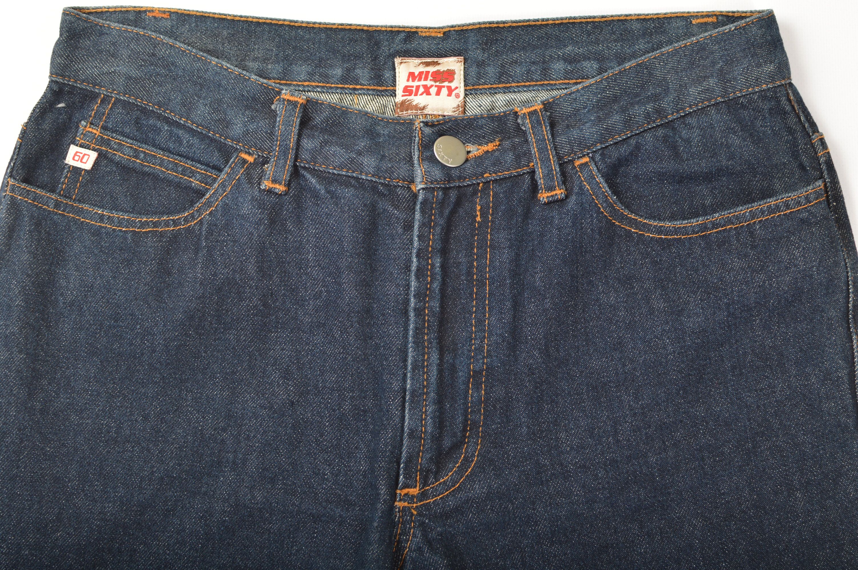 Miss Sixty × Vintage Miss Sixty Vintage Y2K Calf Embroidery Denim Jeans Size 28" / US 6 / IT 42 - 3 Thumbnail