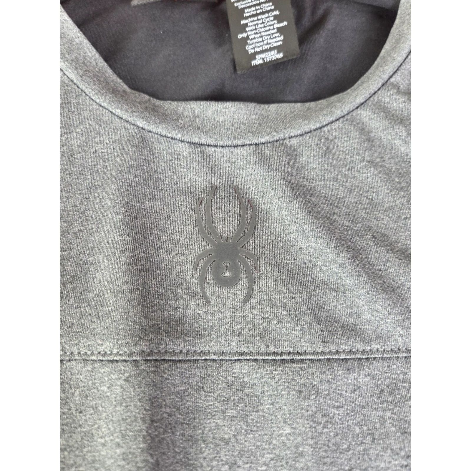 Spyder Spyder Active Shirt Mens Large Gray Black Pro Web Crew Neck Athletic Tee Short Sleeve 90s? Size US L / EU 52-54 / 3 - 3 Thumbnail