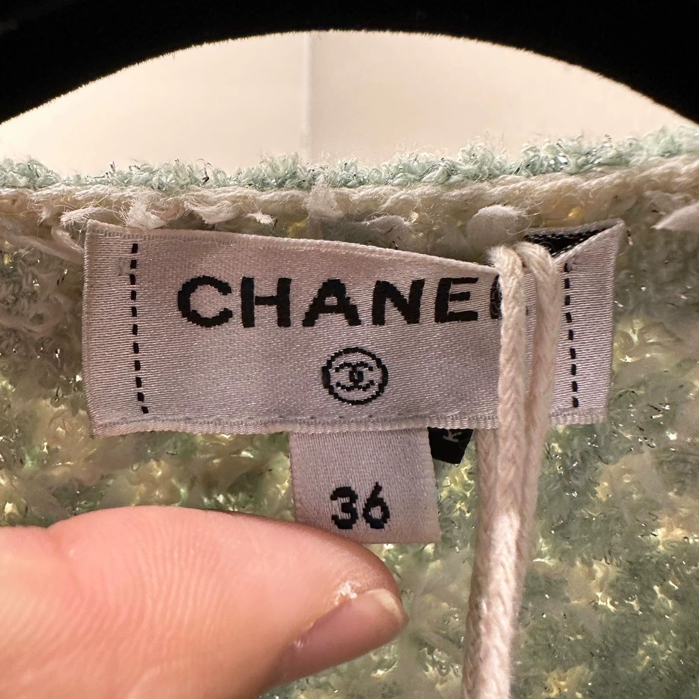 Chanel Chanel 23S Mint Green Pearl Crystal Knit Cardigan 36 Size XS / US 0-2 / IT 36-38 - 3 Thumbnail