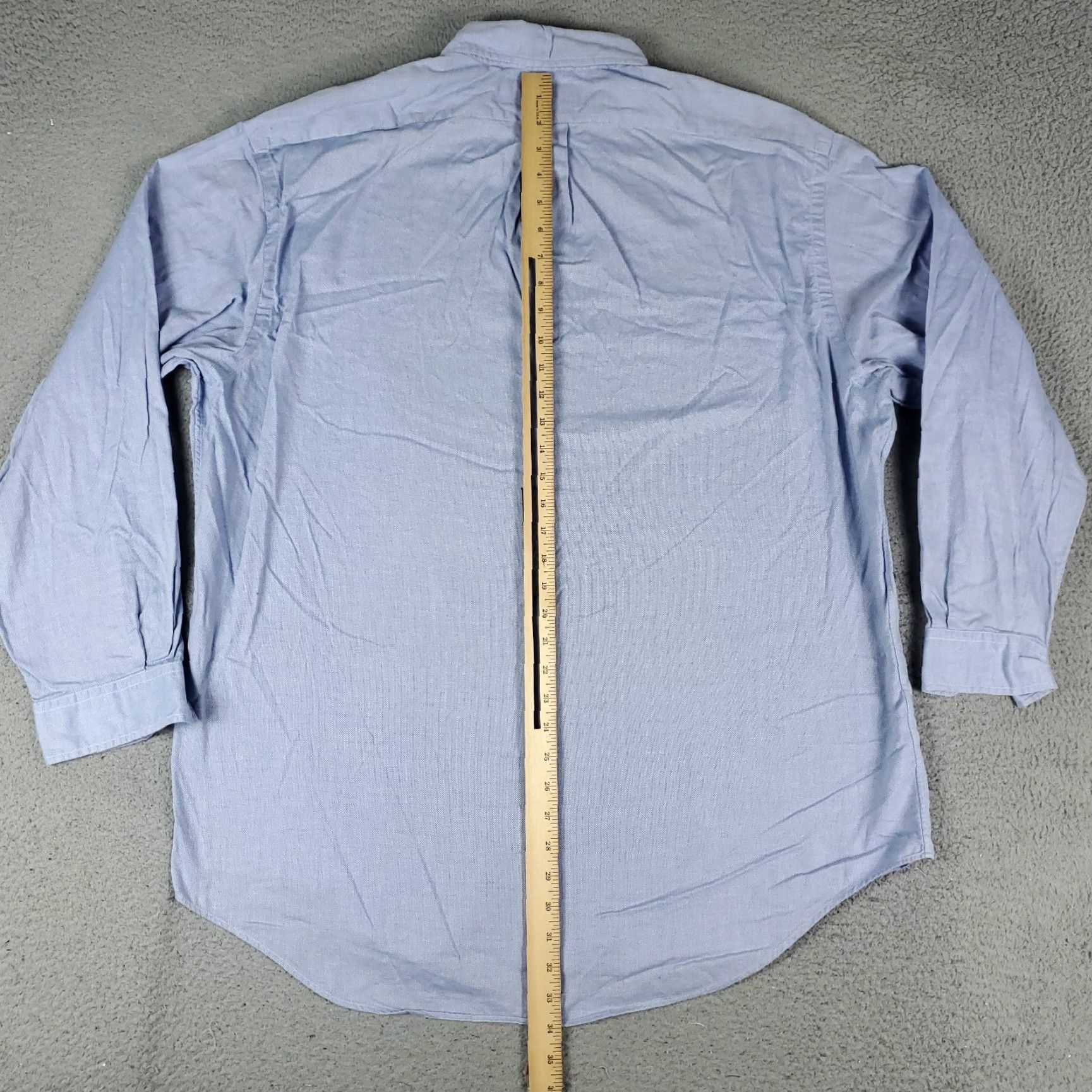 Ralph Lauren Ralph Lauren Dress Shirt Mens Size 17 Blue Long Sleeve Button-Up Cotton Size 46R - 6 Thumbnail