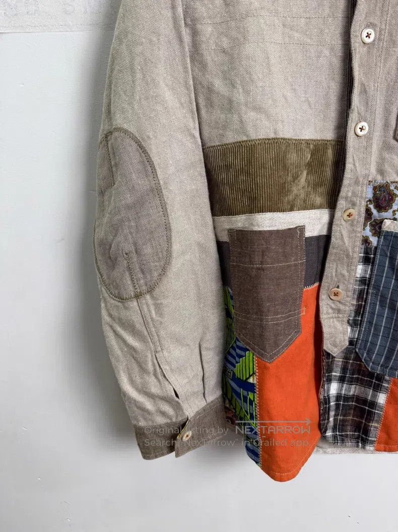 Junya Watanabe Junya Watanabe Patchwork Linen Jacket Shirt Size US S / EU 44-46 / 1 - 2 Thumbnail