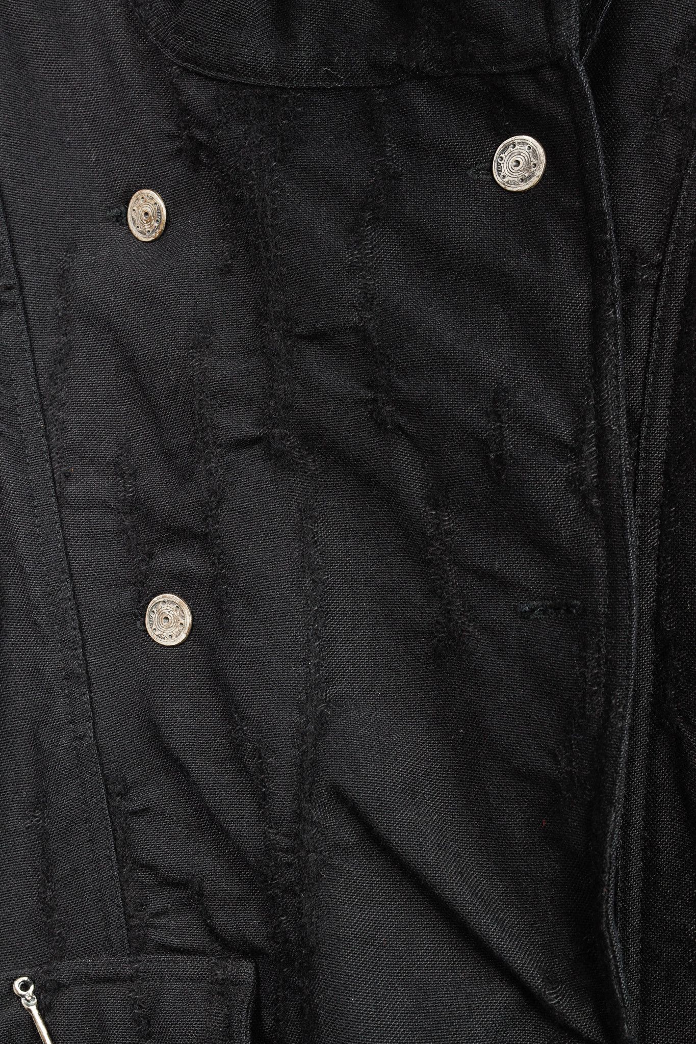 Other Caty Lesca Black Textured Wool & Cotton Metal-Accent Jacket Size L / US 10 / IT 46 - 10 Thumbnail
