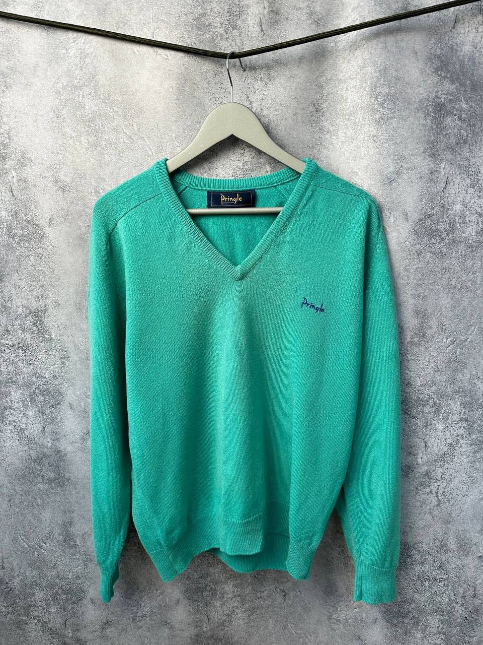 Pringle Of Scotland Pringle of Scotland V-Neck Sweater Pullover Size US XL / EU 56 / 4 - 2 Thumbnail