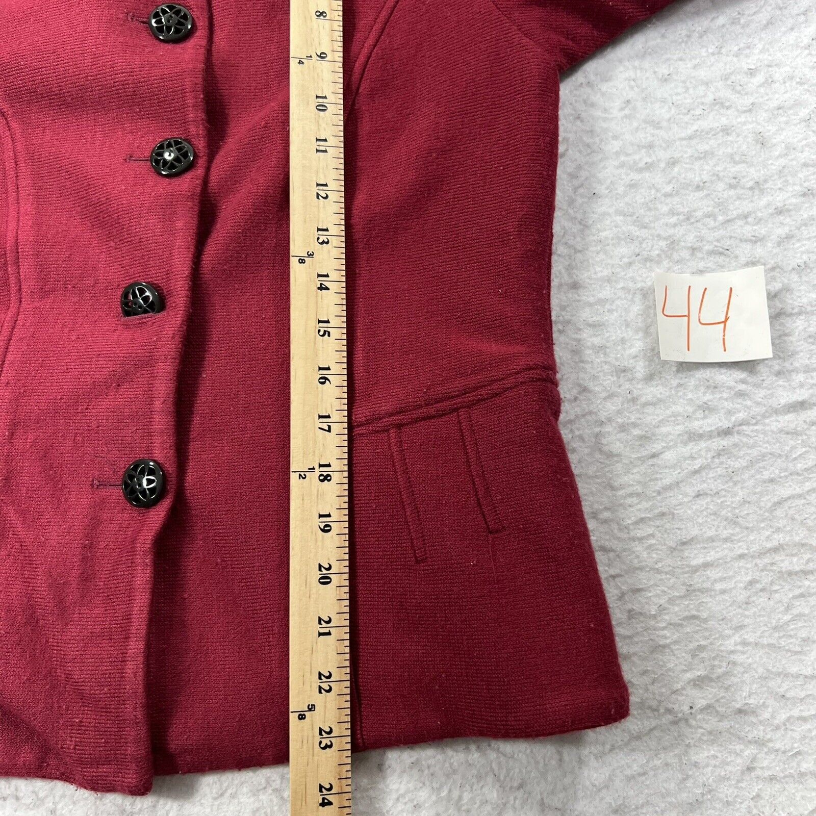 Coldwater Creek Coldwater Creek Knit Jacket Button Front Burgundy Acrylic Size M / US 6-8 / IT 42-44 - 10 Thumbnail