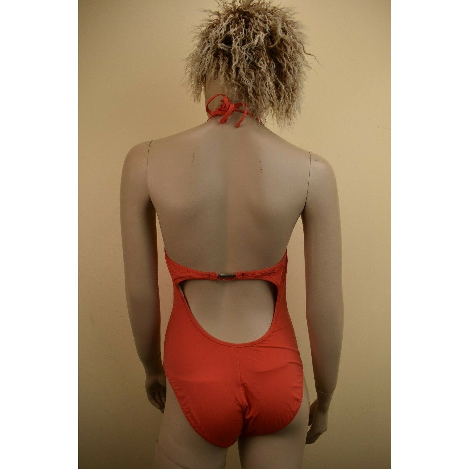 Dior DIOR CORAL NYLON STRETCH SPAGHETTI ONE PIECE SWIMSUIT US 10 Size ONE SIZE - 7 Thumbnail