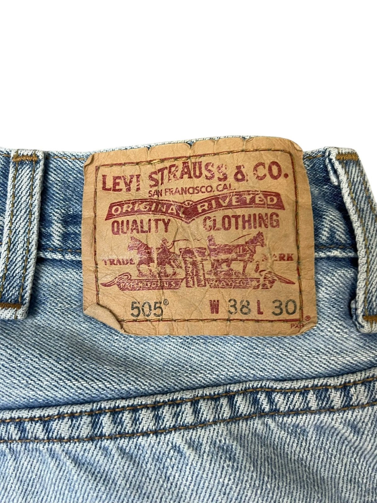 Levi's Vintage Levi’s 505 Regular Fit Jeans Streetwear Size US 38 / EU 54 - 4 Thumbnail