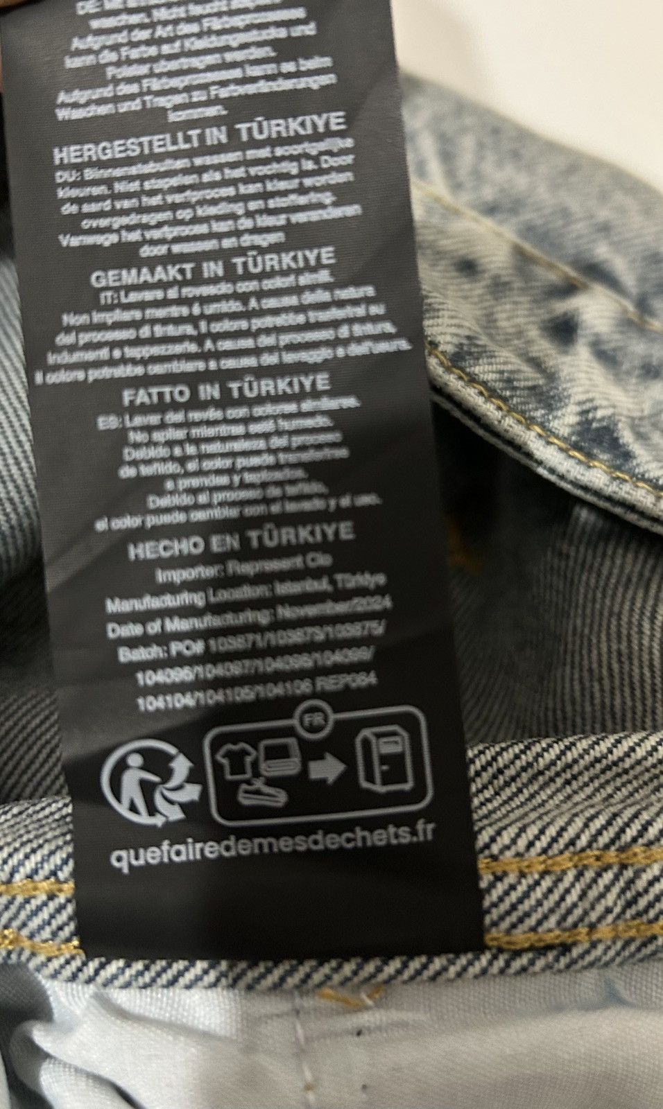 Represent Clo. Represent R3 Distressed Baggy Jeans Blue W33 – Premium Size US 33 - 16 Thumbnail
