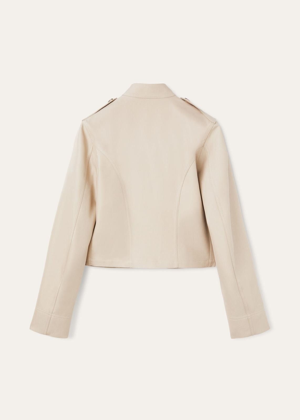 Loro Piana o1srvl11e0725 FAO0524 Cotton & Silk Short Jacket in Beige Size M / US 6-8 / IT 42-44 - 2 Thumbnail