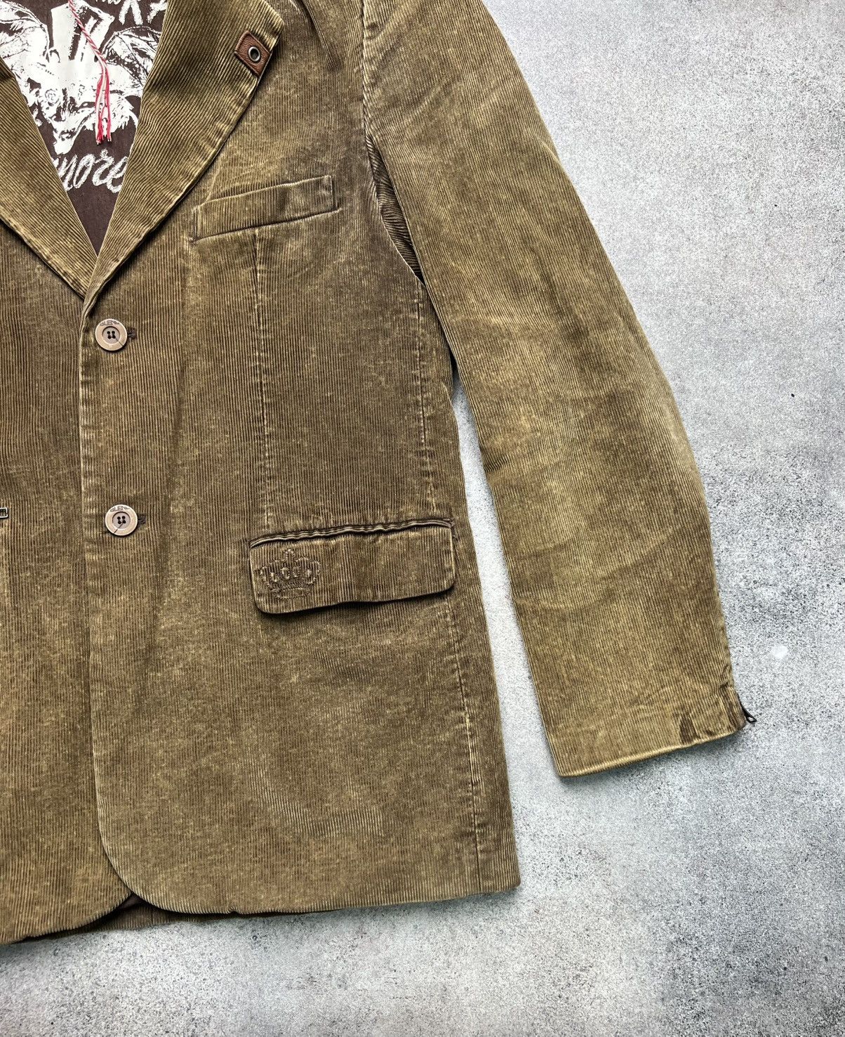 Other Japanese corduroy grunge blazer jacket with zip elements Size US L / EU 52-54 / 3 - 3 Thumbnail