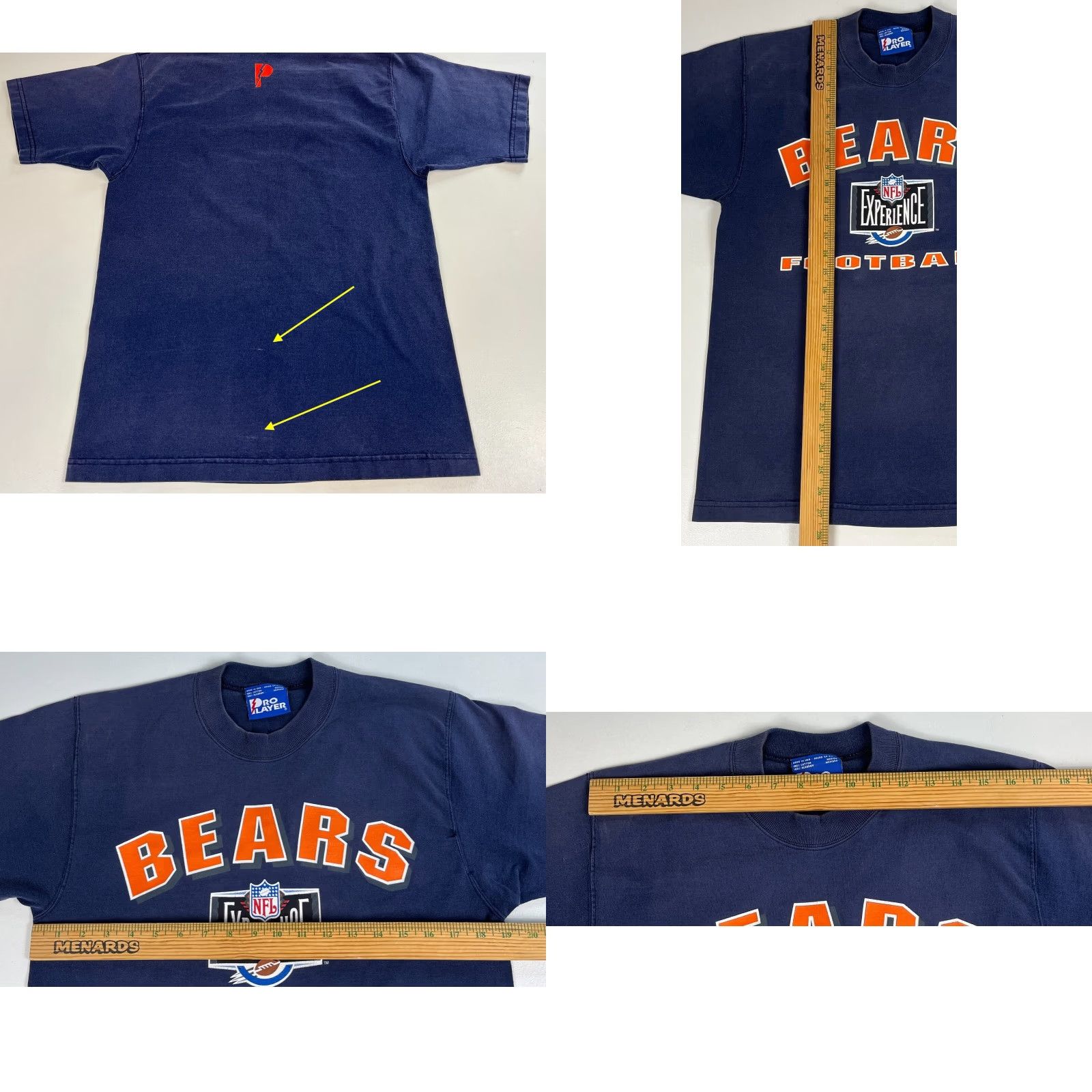 Pro Player VINTAGE Pro Player Chicago Bears NFL Football T-Shirt Mens Shirt M Navy Blue 1995 90s Football Made in USA Size US M / EU 48-50 / 2 - 8 Thumbnail