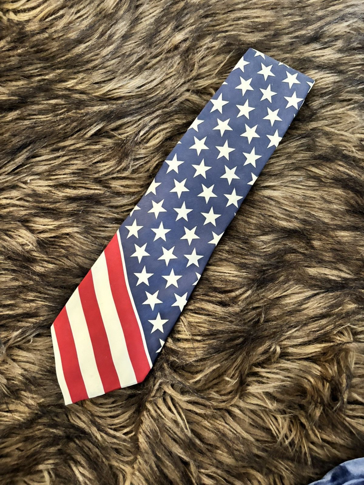 Tommy Hilfiger Vintage Tommy Hilfiger USA Flag Silk Tie (Deadstock) Size ONE SIZE - 4 Thumbnail