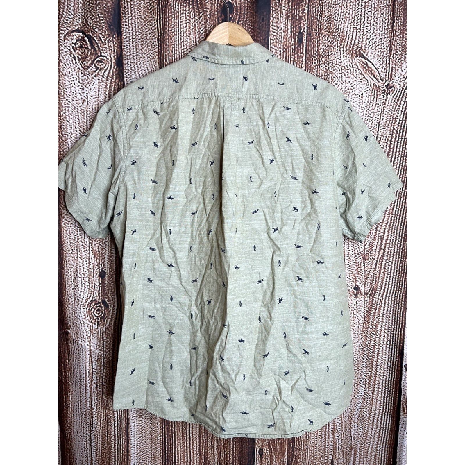 Eddie Bauer VINTAGE Eddie Bauer Button-Front Shirt Men’s Large Beige Cotton Short Sleeve Plaid Ocean Classic 1920s Style Mens Size US L / EU 52-54 / 3 - 4 Thumbnail