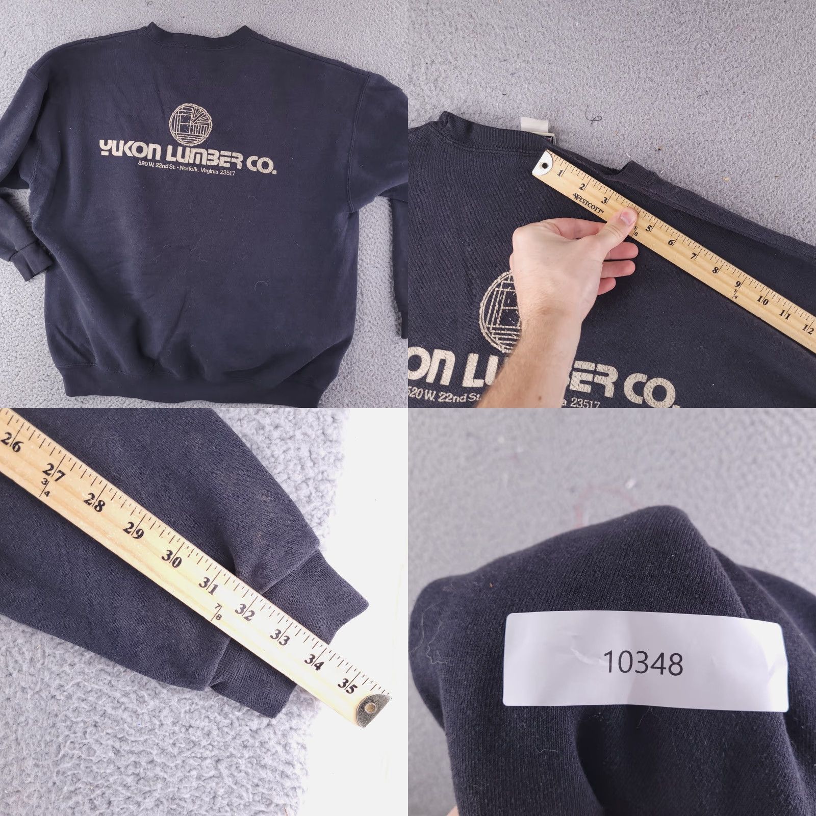 Lee VINTAGE Lee Sweatshirt Mens L-XL Black Heavyweight Pullover Crewneck Solid Pullover Heavyweight Mens L Black 90s? Size US L / EU 52-54 / 3 - 8 Thumbnail