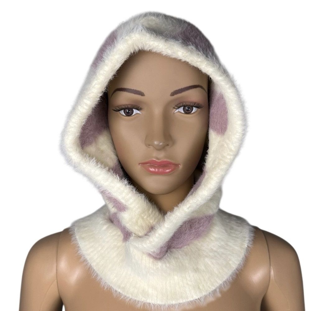 Other New Striped Purple & White Striped Fuzzy Balaclava Size ONE SIZE - 1 Thumbnail